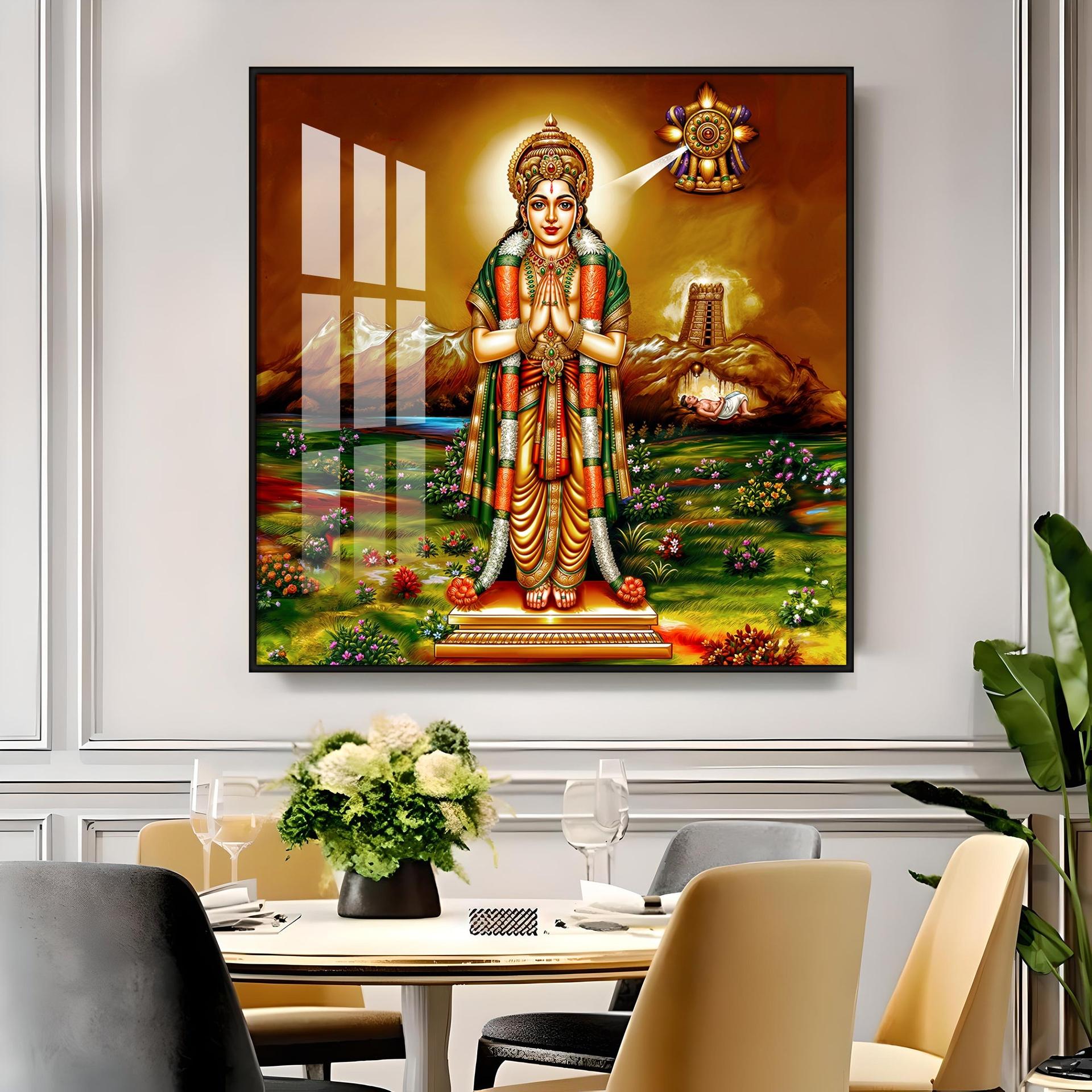 Thirumalisai Alvar Premium Acrylic Square Wall Art - Image 16
