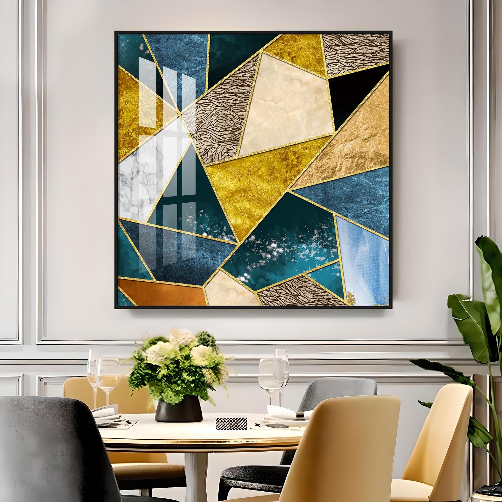 Abstract Colorful Patterns Premium Acrylic Square Wall Art - Image 13