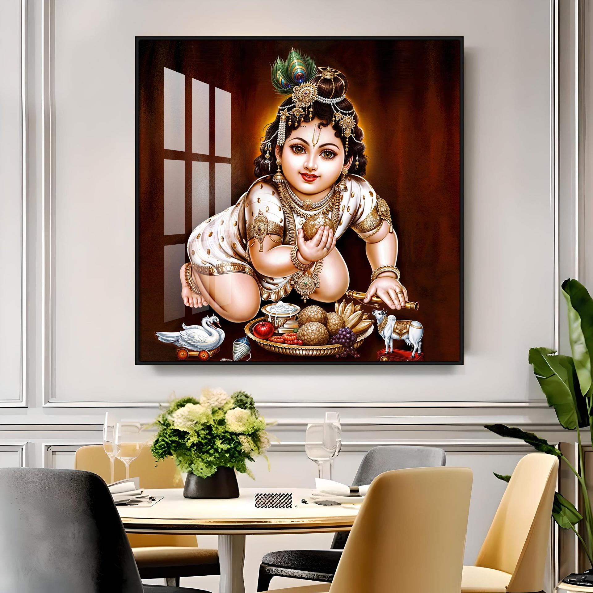 Bal Gopal Premium Acrylic Square Wall Art - Image 12