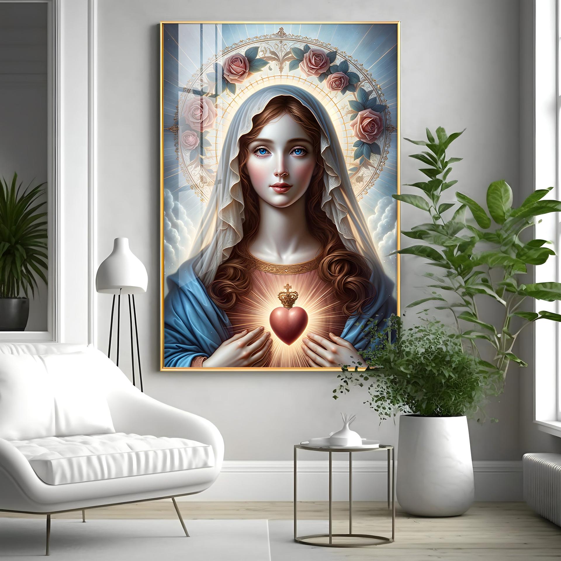 Sacred Heart Serenity Premium Acrylic Vertical Wall Art - Image 8
