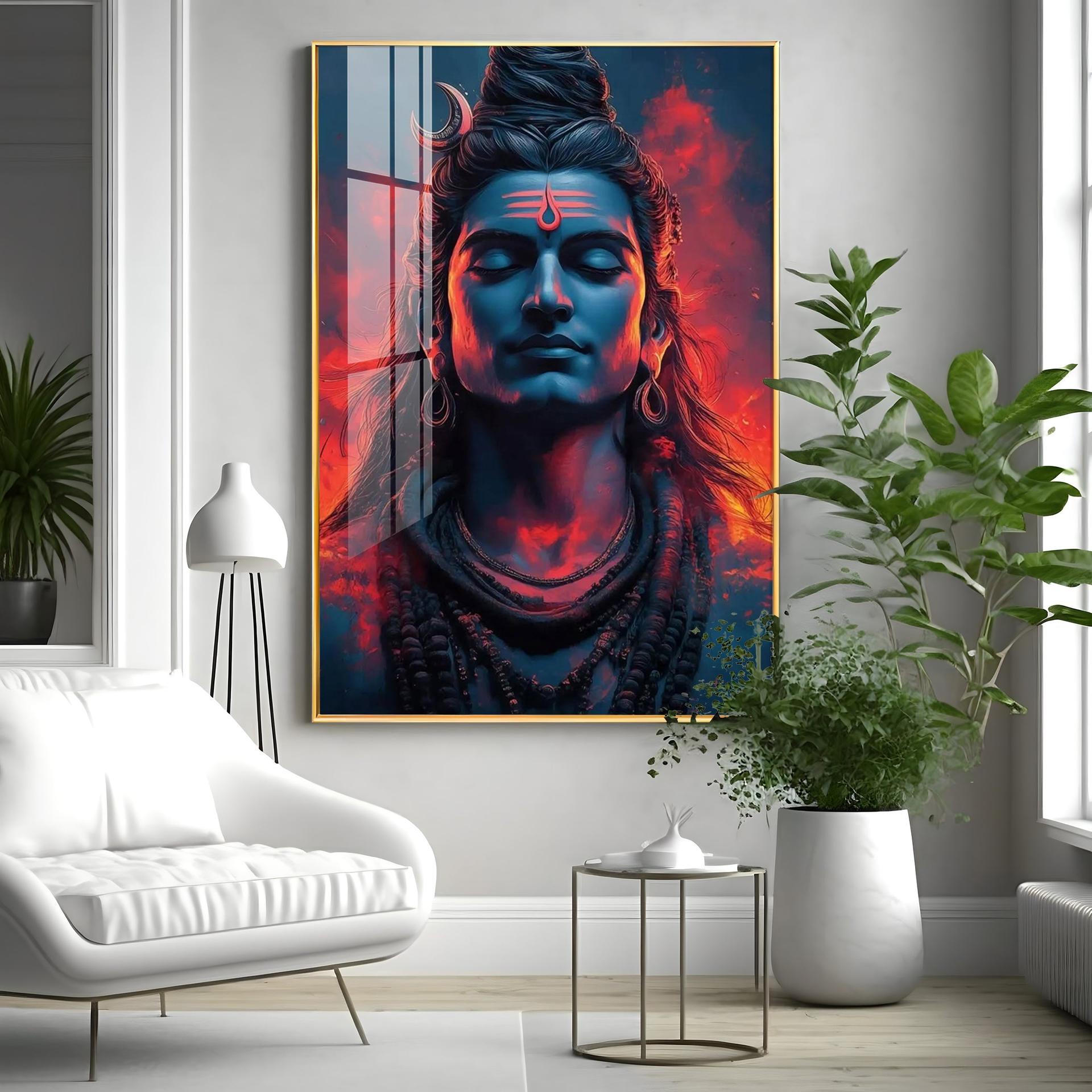 Eternal Essence Of Lord Shiva Premium Acrylic Wall Art - Image 6