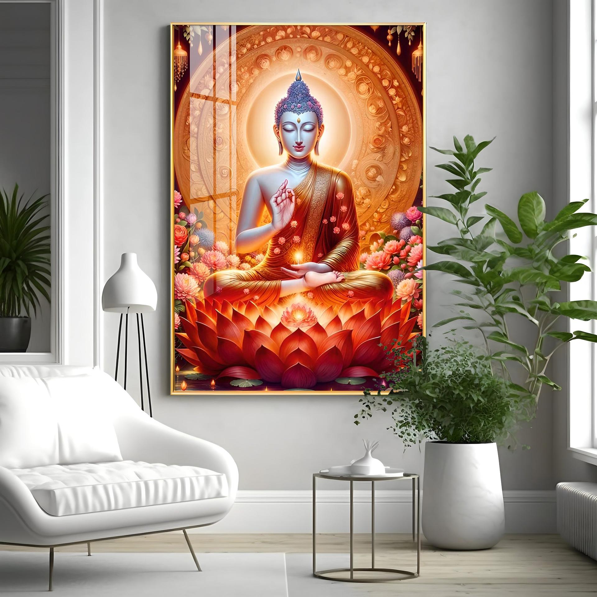 Peaceful Buddha Premium Acrylic Vertical Wall Art - Image 8
