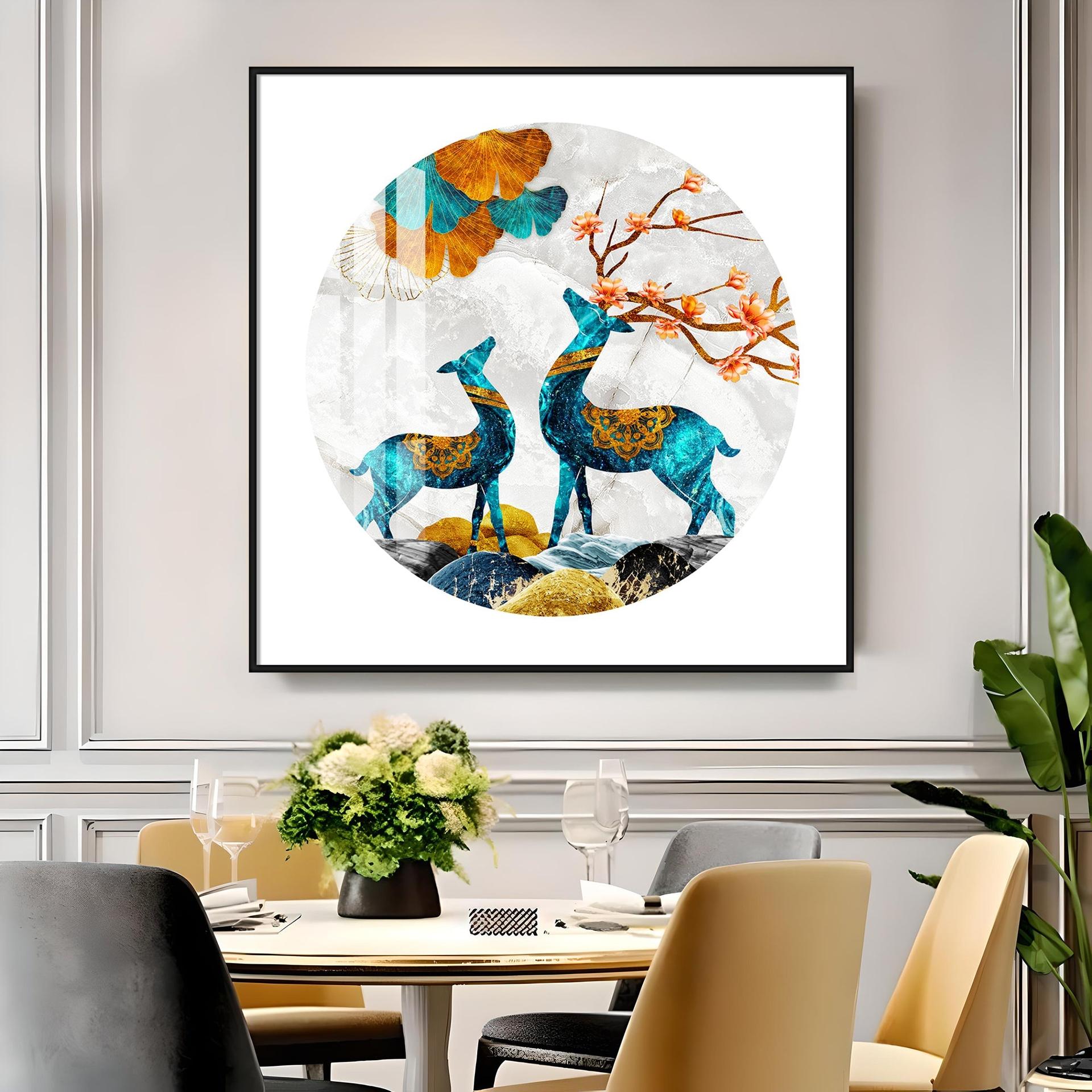 Magical Deer Premium Acrylic Square Wall Art - Image 15