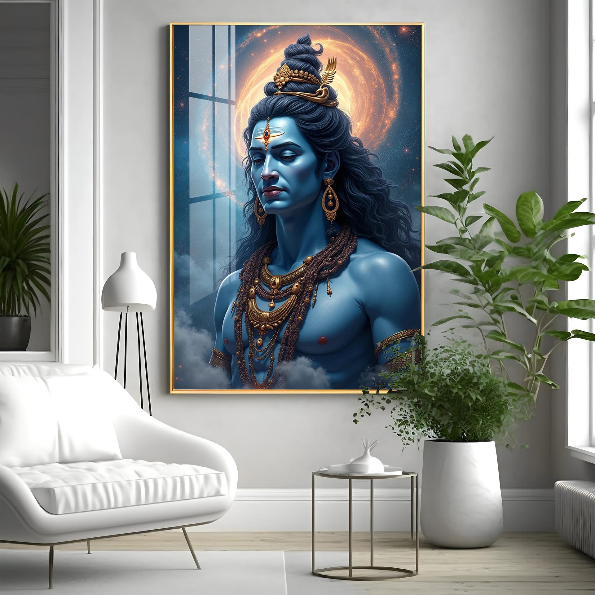Sacred Vision Of Lord Shiva Premium Acrylic Wall Art - Image 5