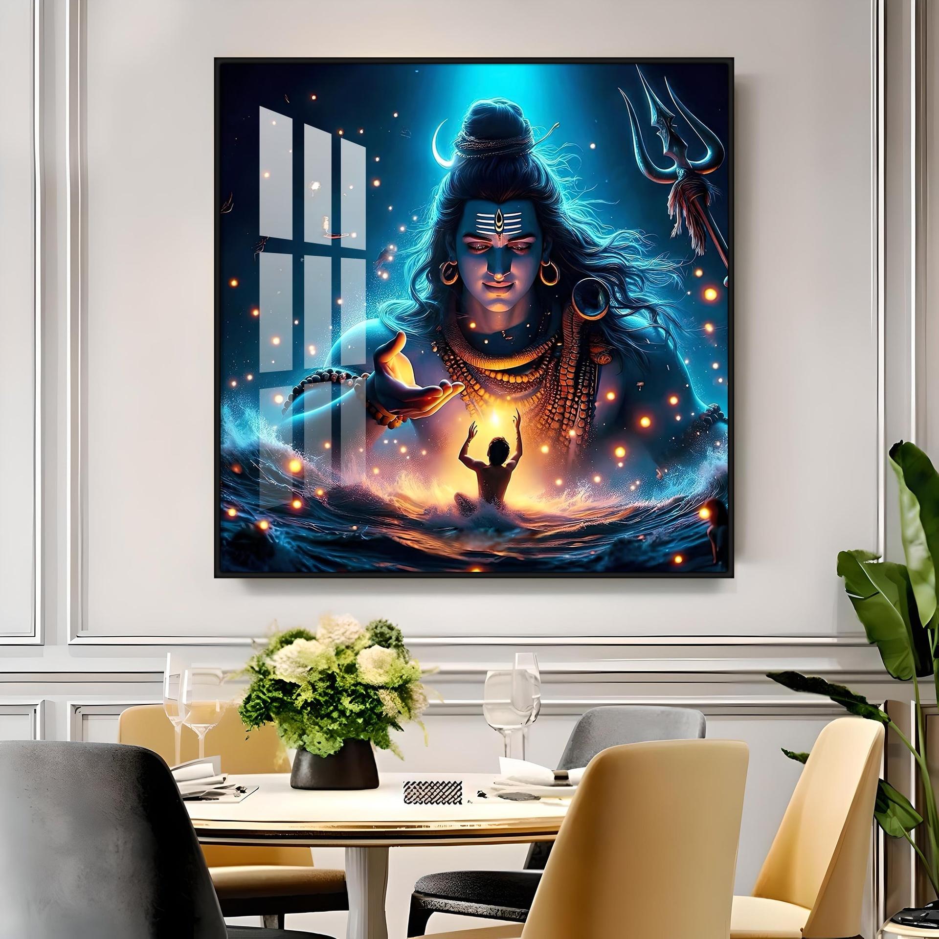 Cosmic Shiva Premium Acrylic Square Wall Art - Image 8
