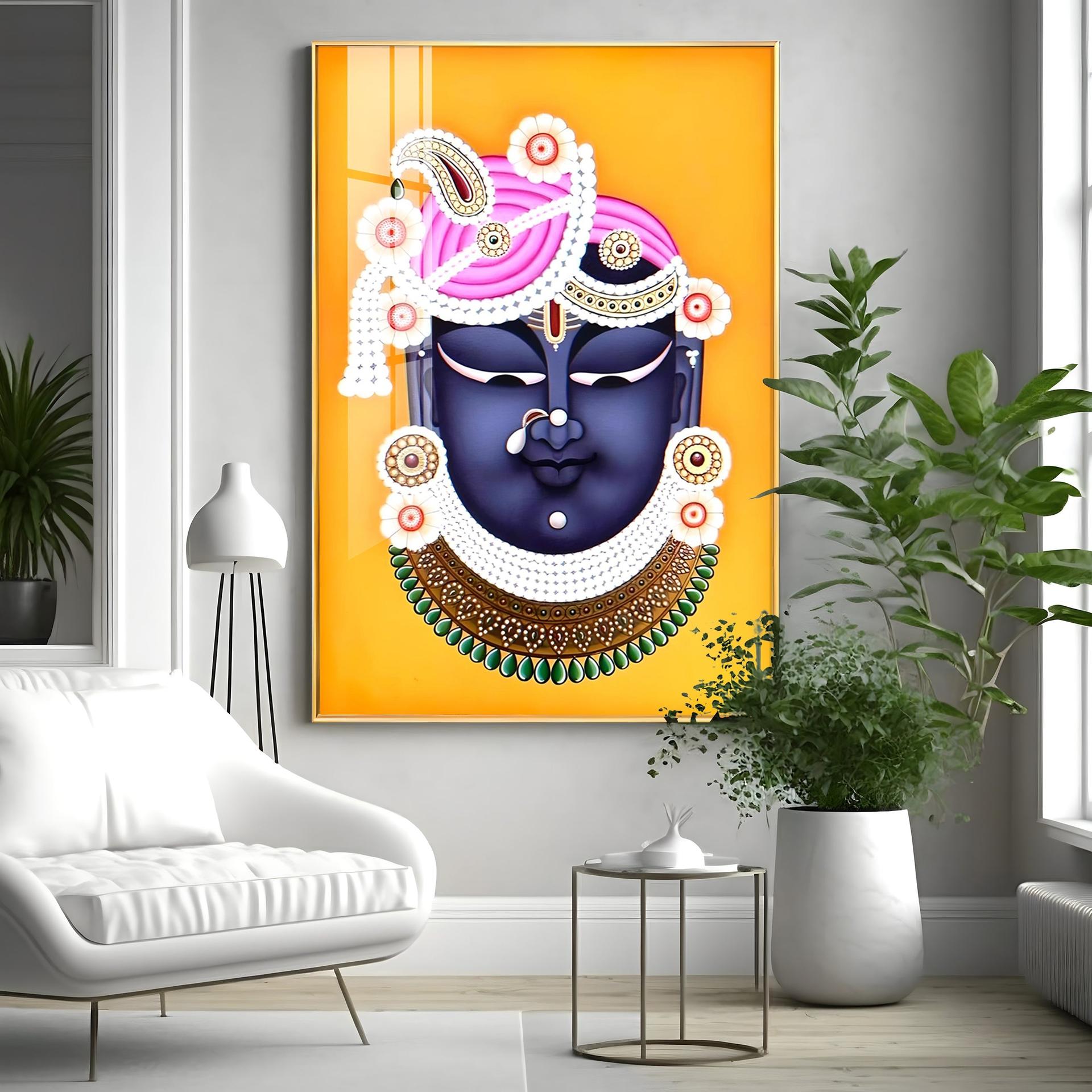 Lord Shreenathji Premium Vertical Acrylic Wall Art - Image 3