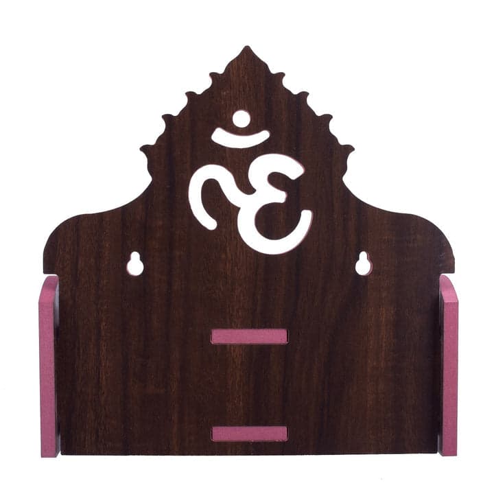 Wooden Small Temple Mandir Pooja Ghar For Home And Office Wall Hanging Beautiful Om Home Temple - Image 11