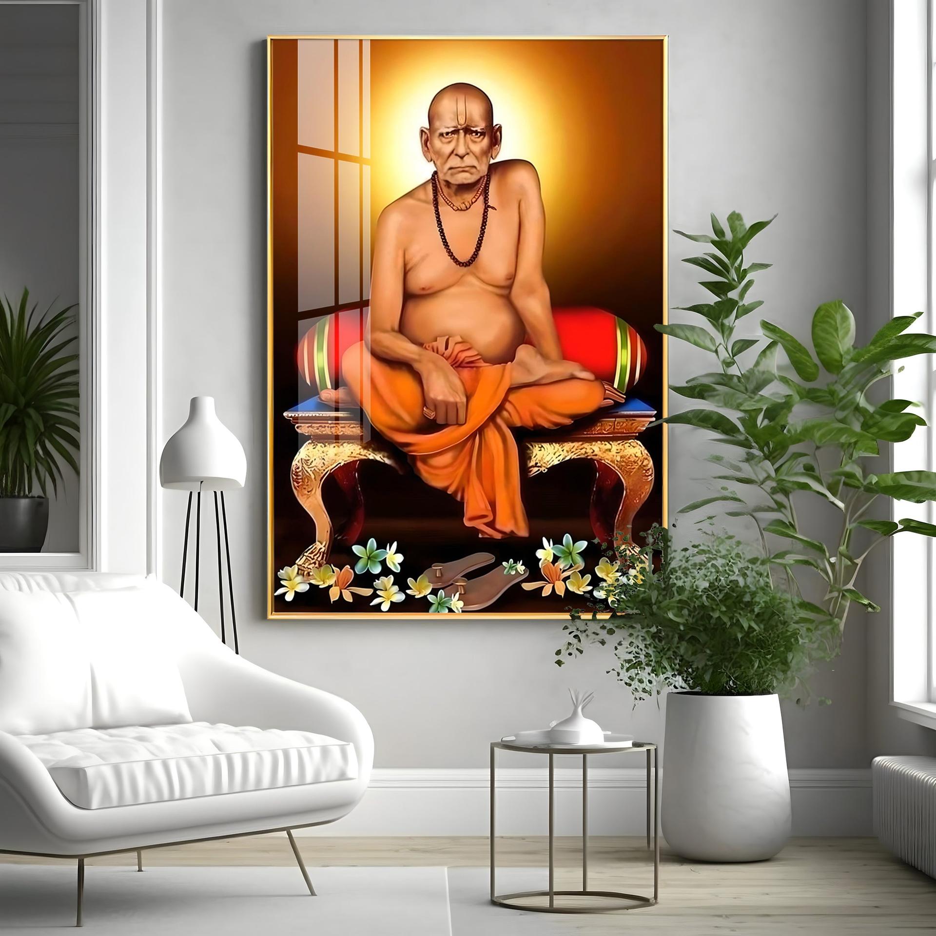 Portrait Of Shri Swami Samartha Premium Vertical Acrylic Wall Art - Image 2