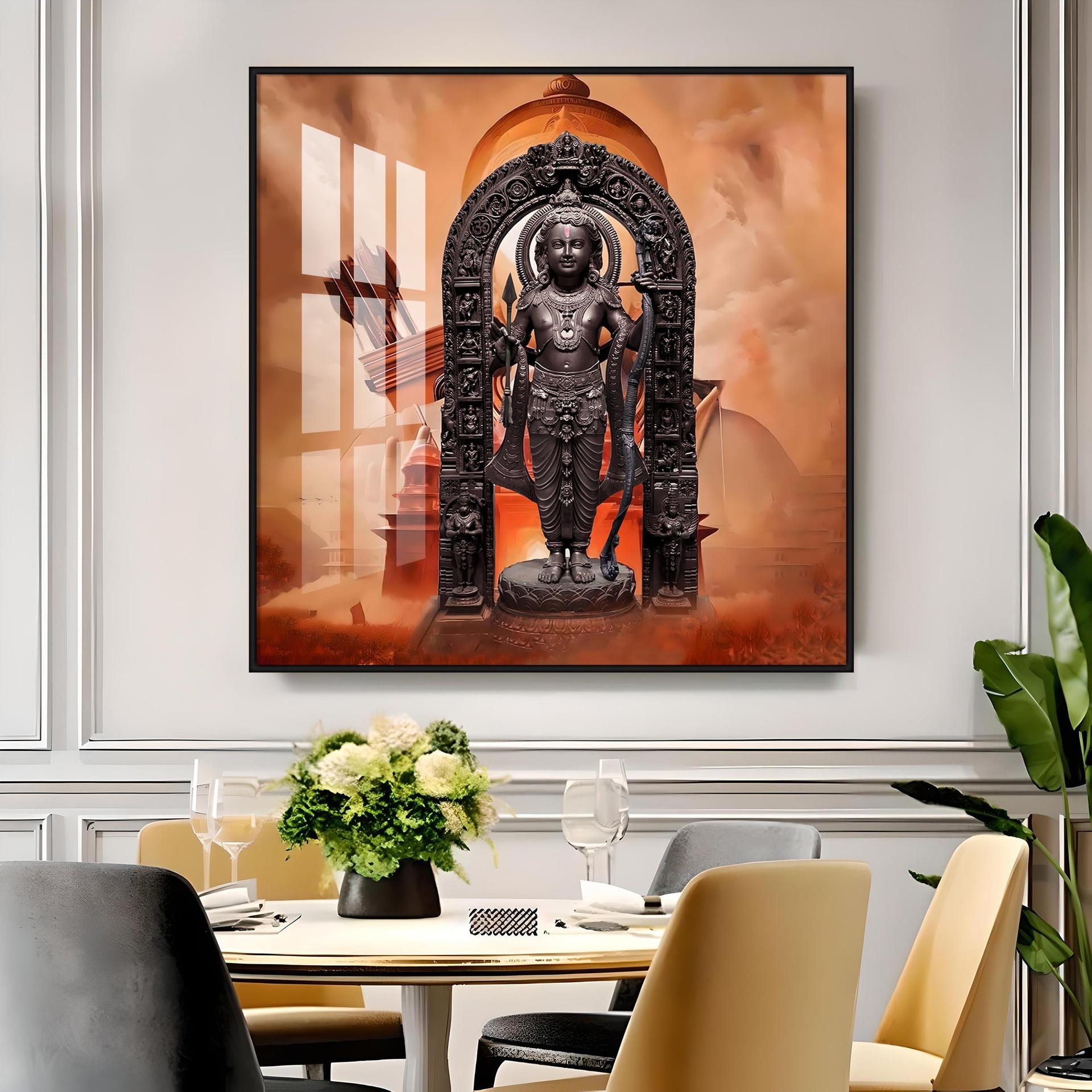 Ayodhya Ram Premium Acrylic Square Wall Art - Image 10