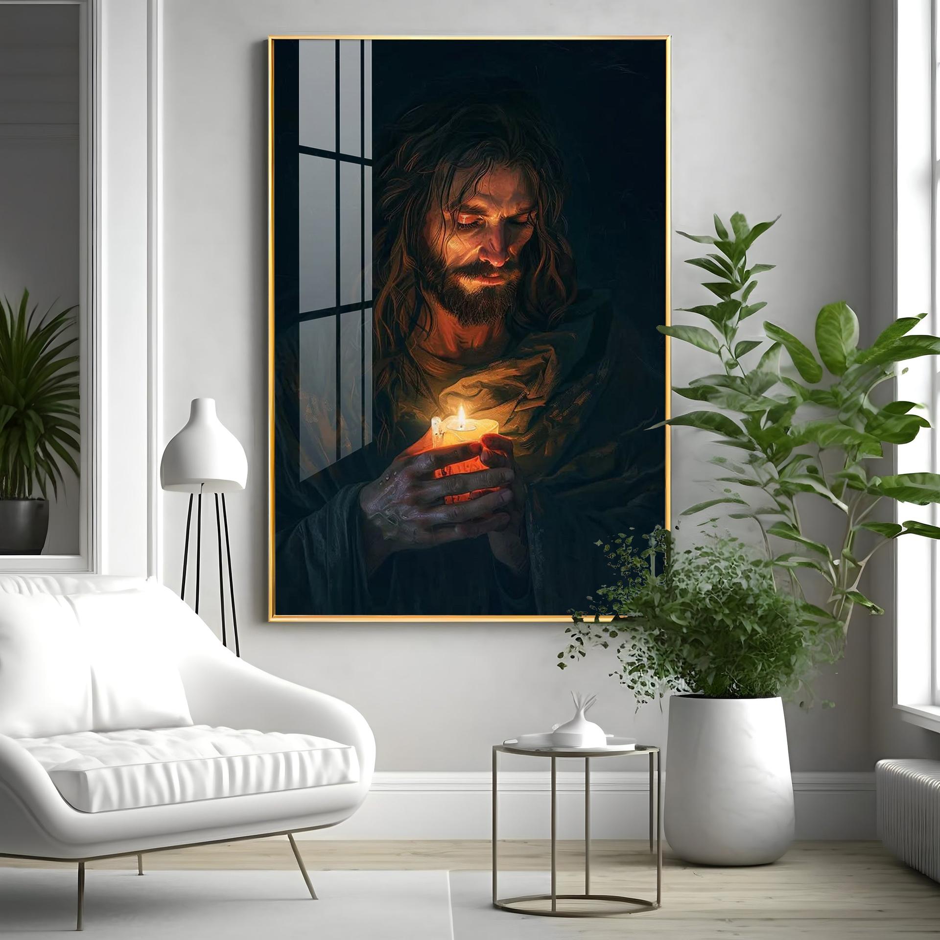 Jesus Christ Faithful Inspiration Premium Acrylic Wall Art - Image 5