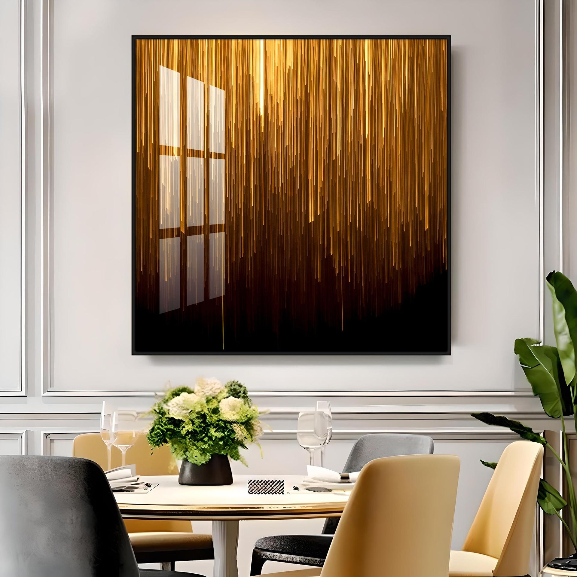 Art Ink Gold Living Room Premium Acrylic Square Wall Art - Image 16