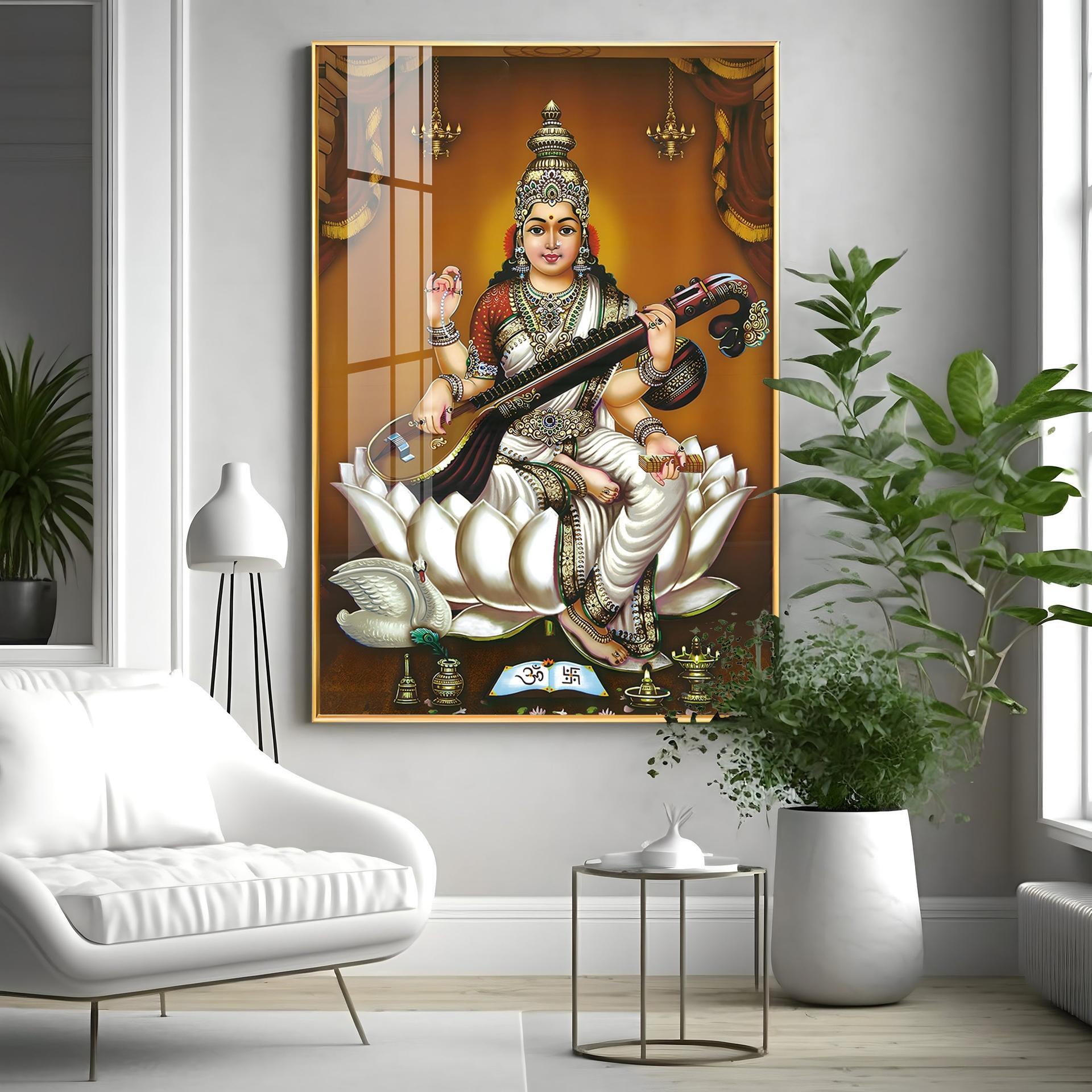 The Goddess's Embrace Premium Vertical Acrylic Wall Art - Image 3