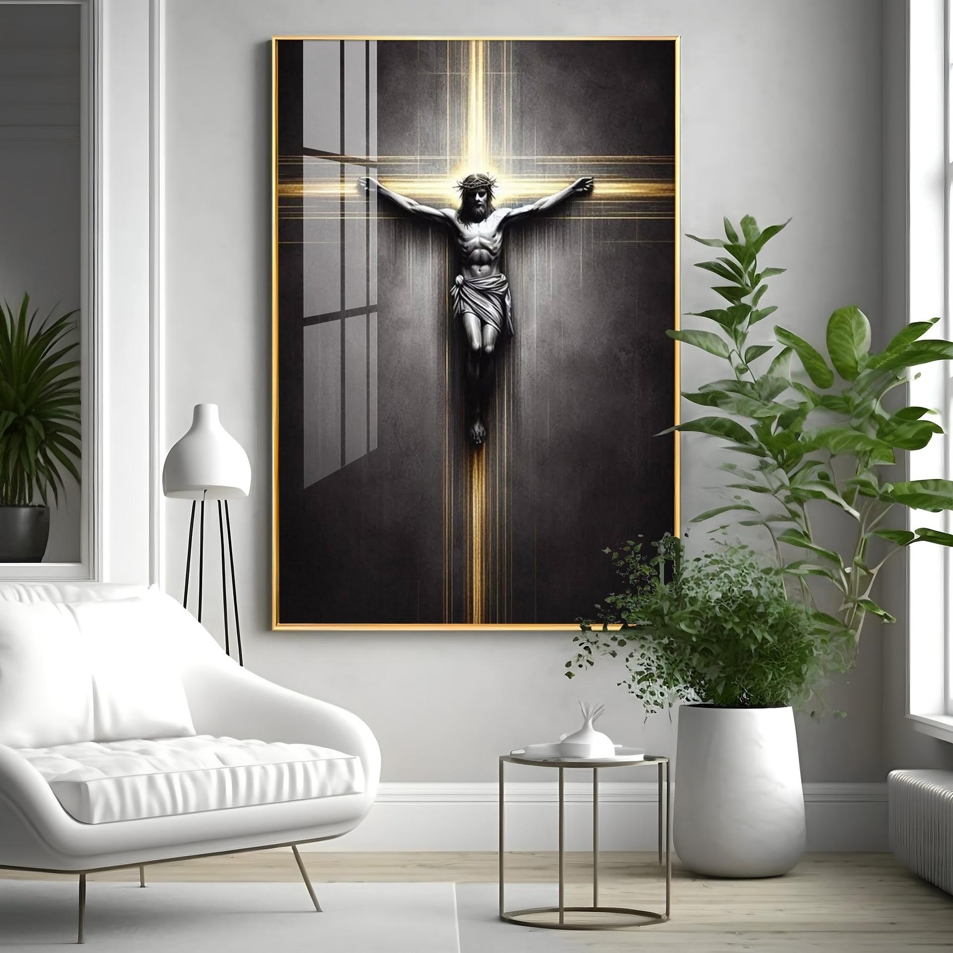 Sacred Crucifixion Premium Acrylic Wall Art - Image 4