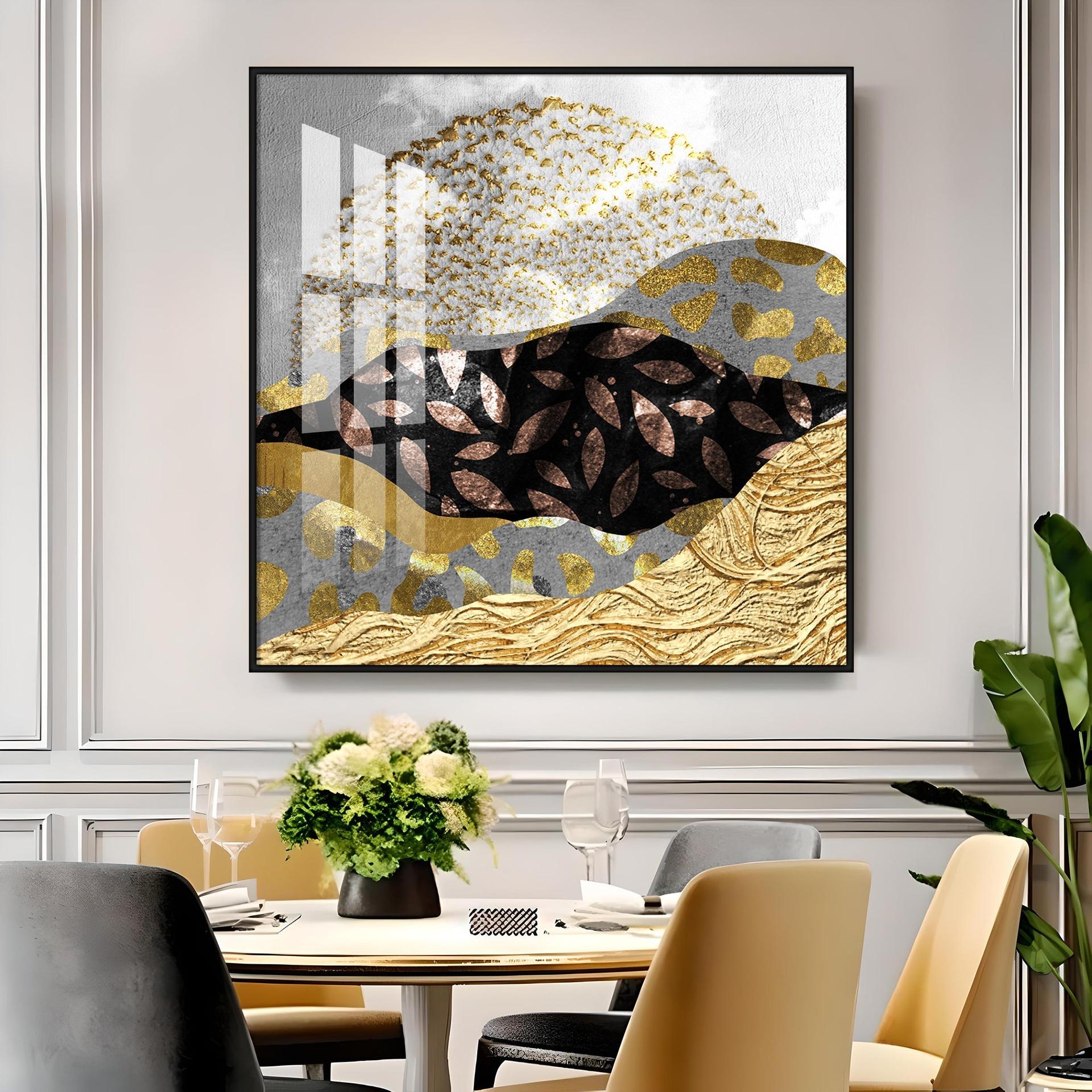 Metallic Mountains Premium Acrylic Square Wall Art - Image 11