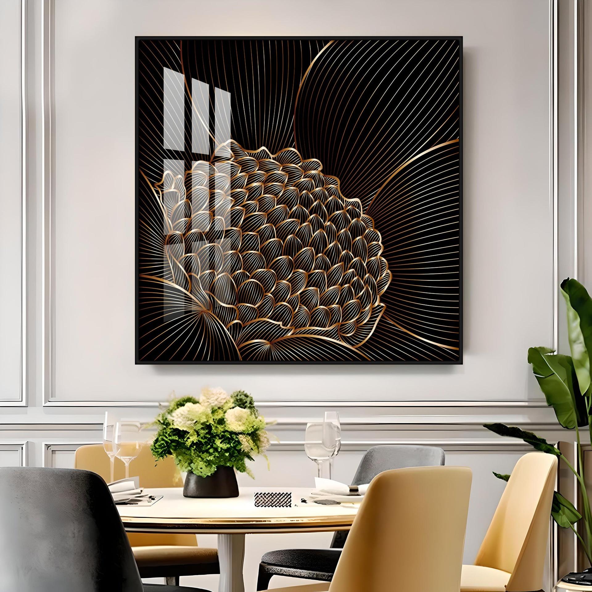 Abstract Floral Premium Acrylic Square Wall Art - Image 16