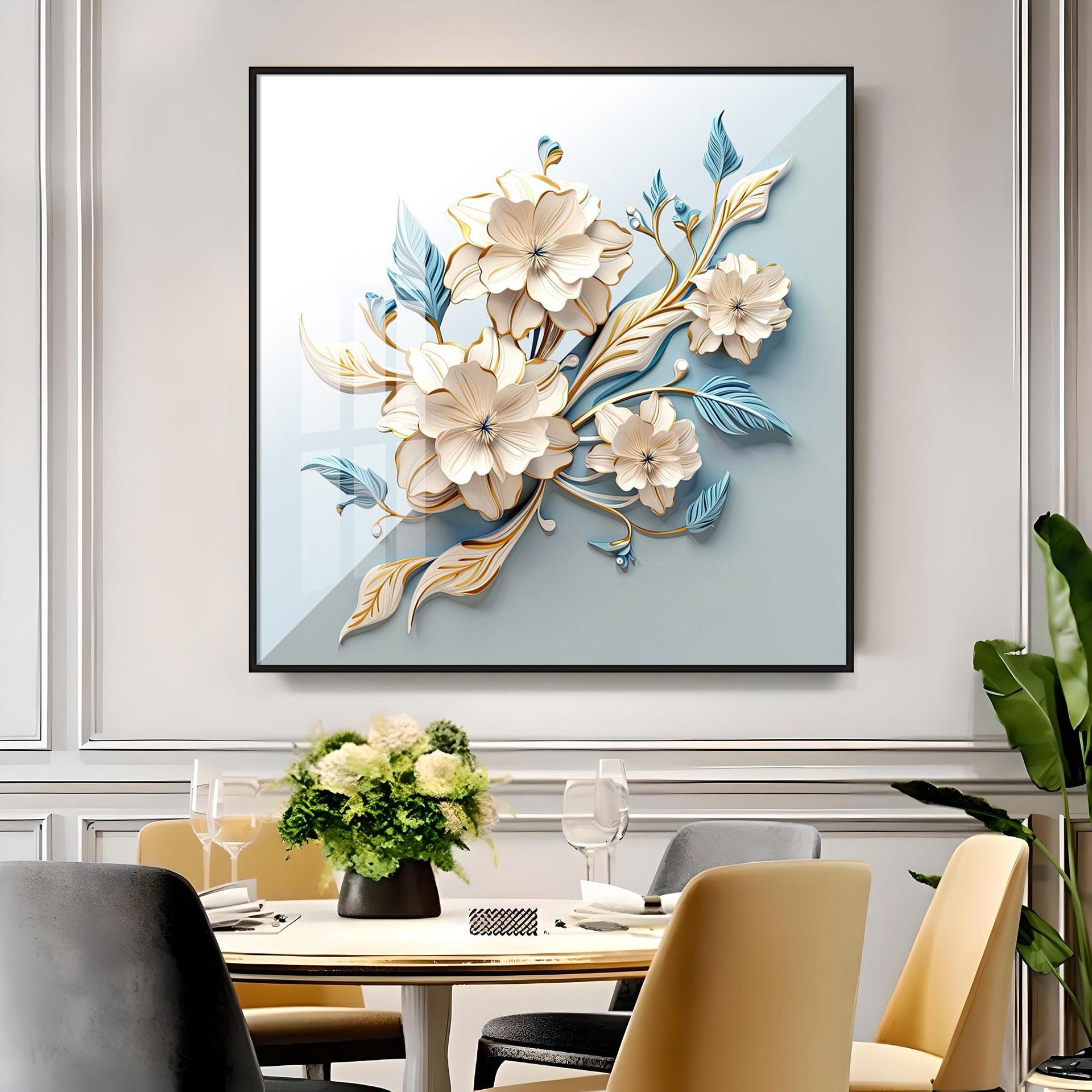 Floral Premium Acrylic Square Wall Art - Image 11