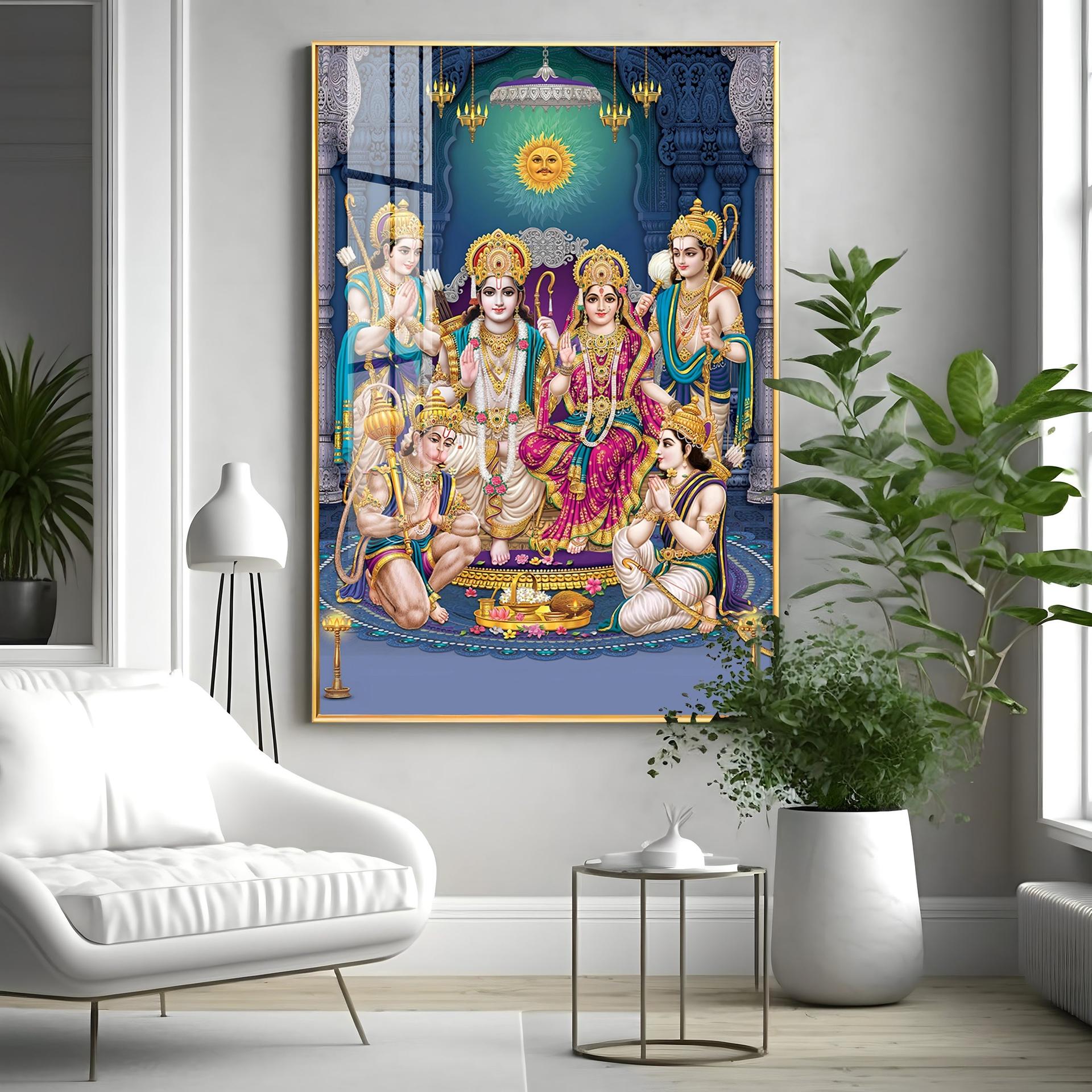 Ram Parivar Premium Acrylic Vertical Wall Art - Image 3