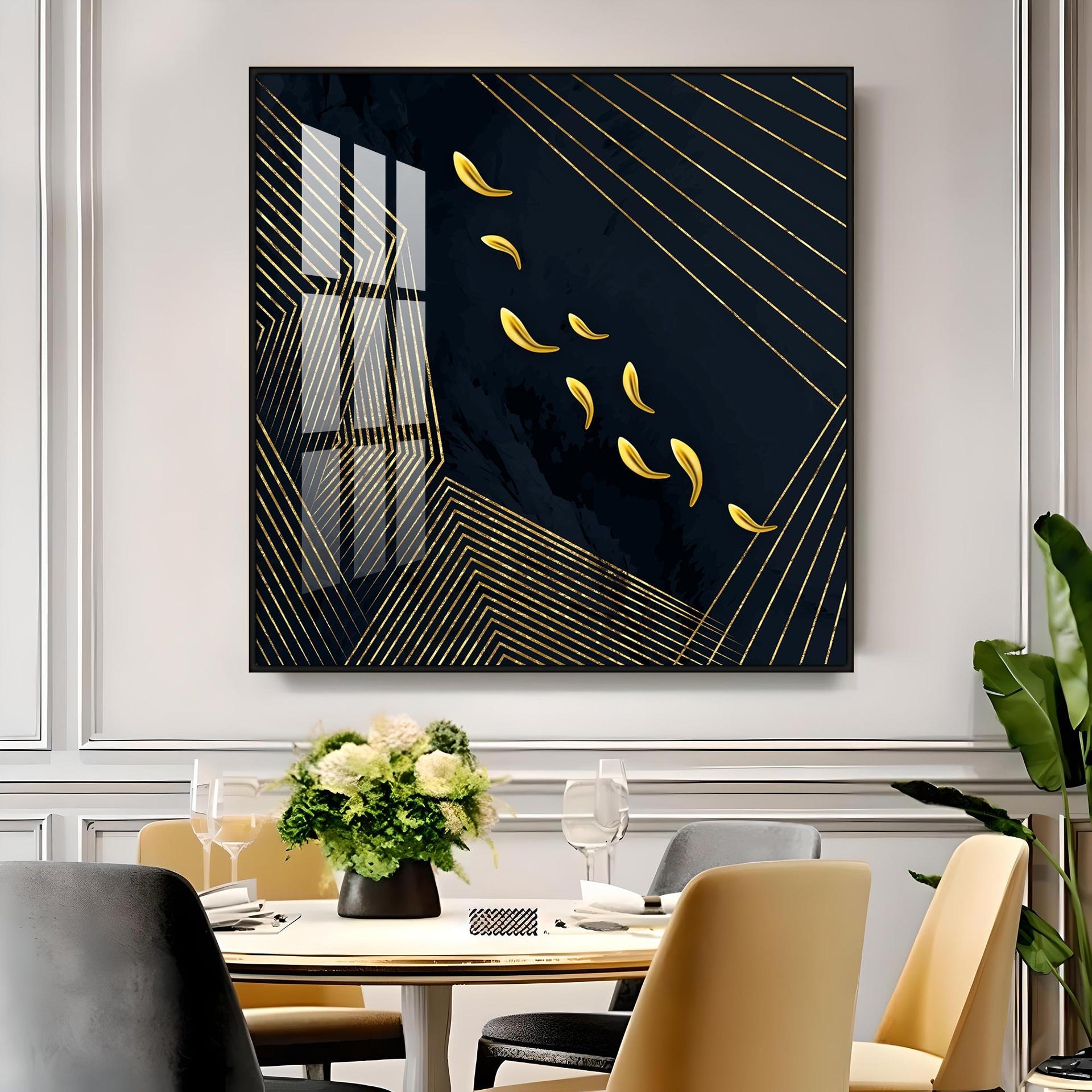 Gold Foil Goldfish Premium Acrylic Square Wall Art - Image 15