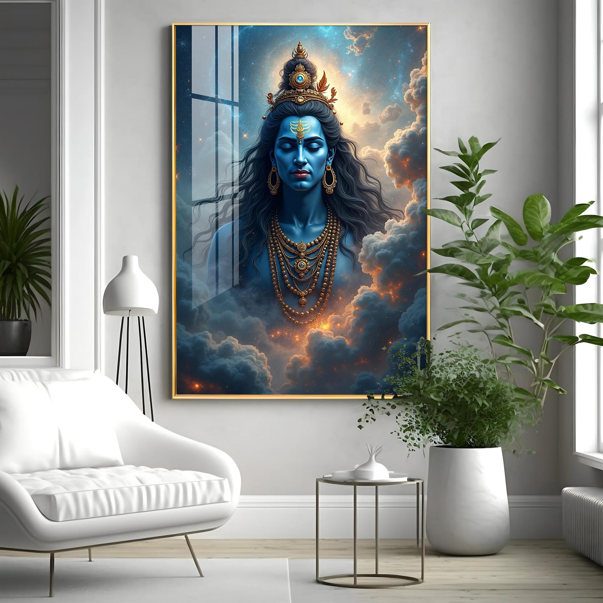 Celestial Shiva Sakti Premium Acrylic Wall Art - Image 3