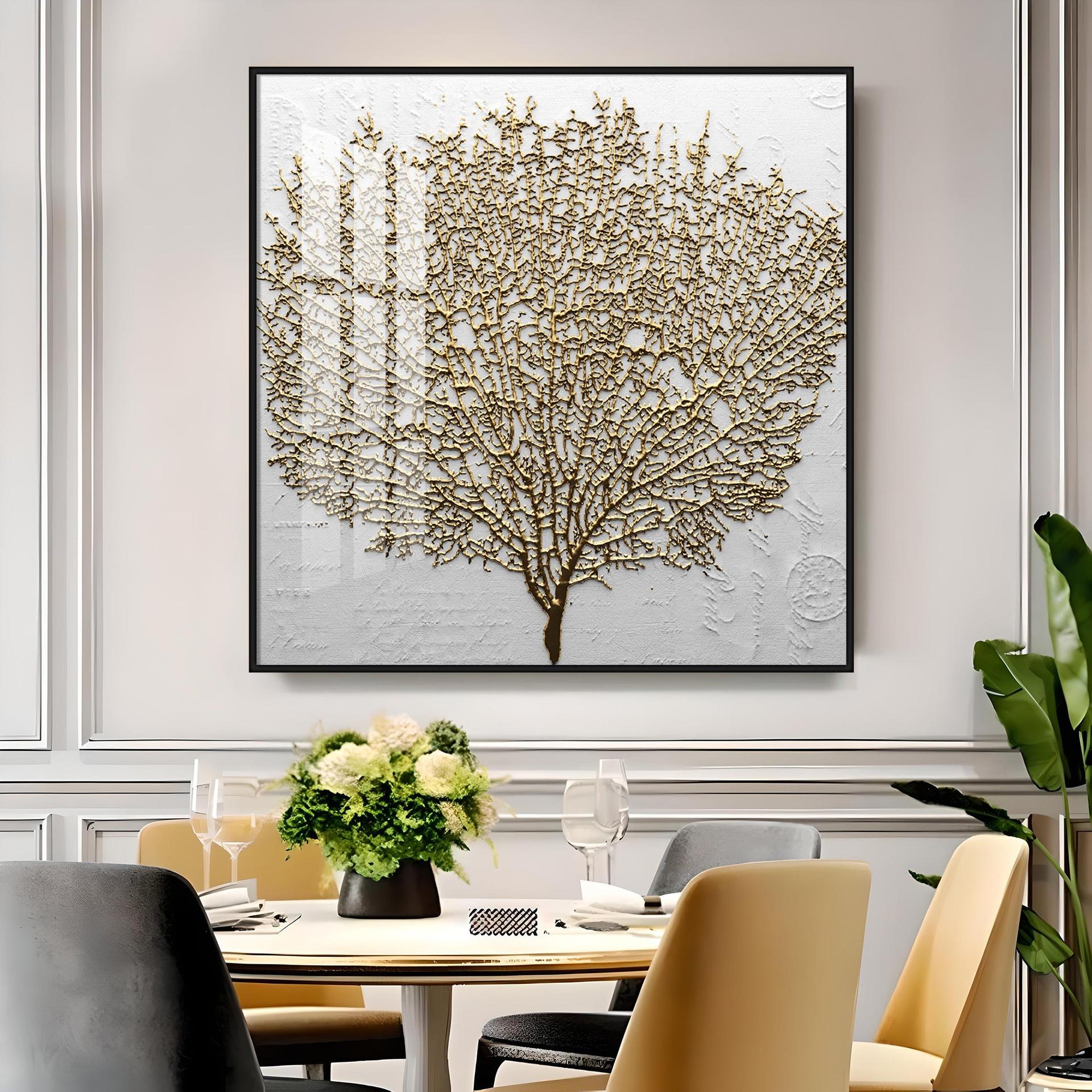 Golden Tree Premium Acrylic Square Wall Art - Image 10