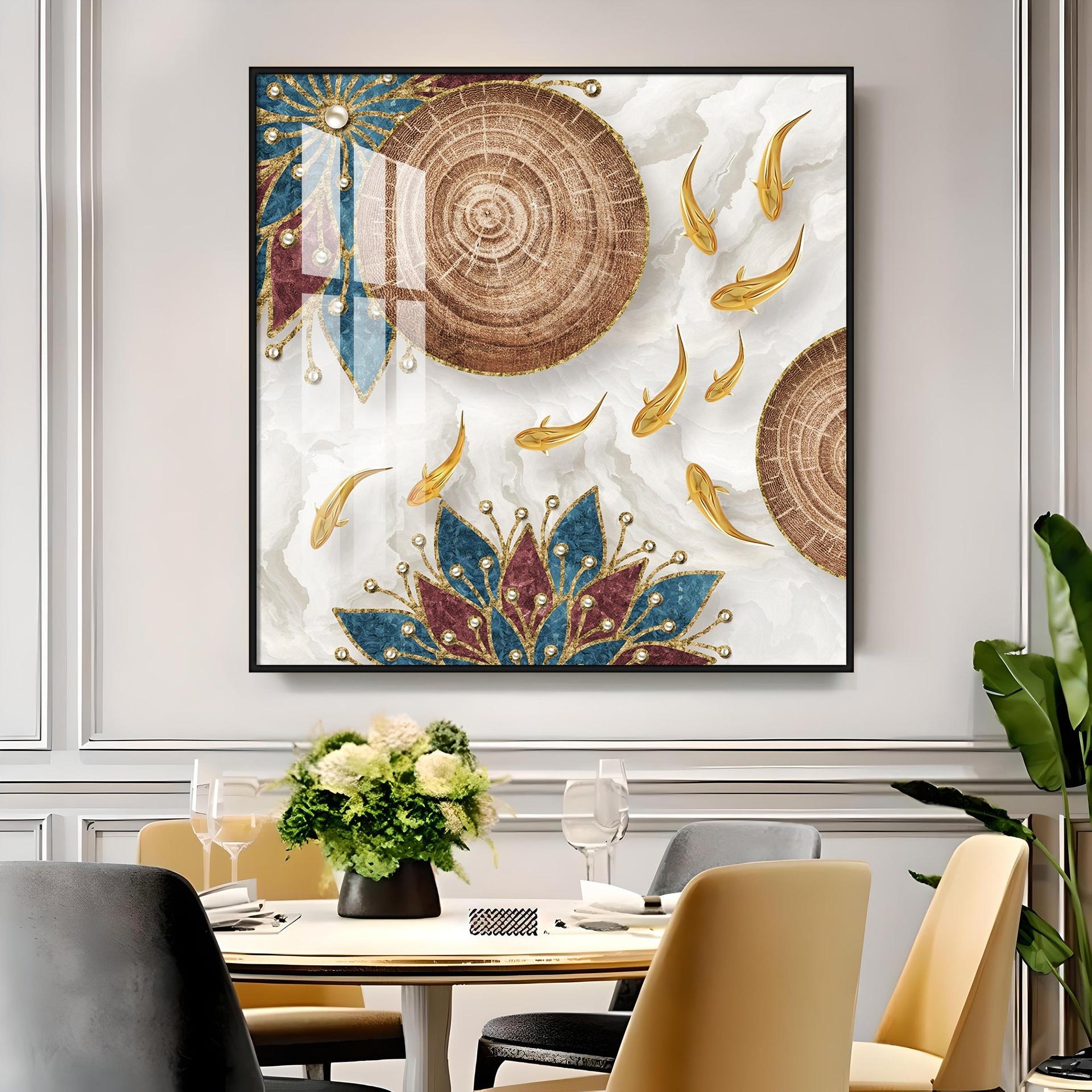 Abaniko Fish Premium Acrylic Square Wall Art - Image 12