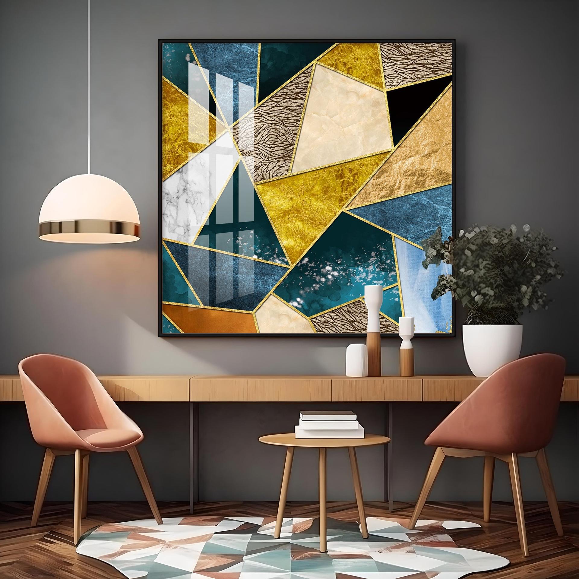 Abstract Colorful Patterns Premium Acrylic Square Wall Art - Image 11