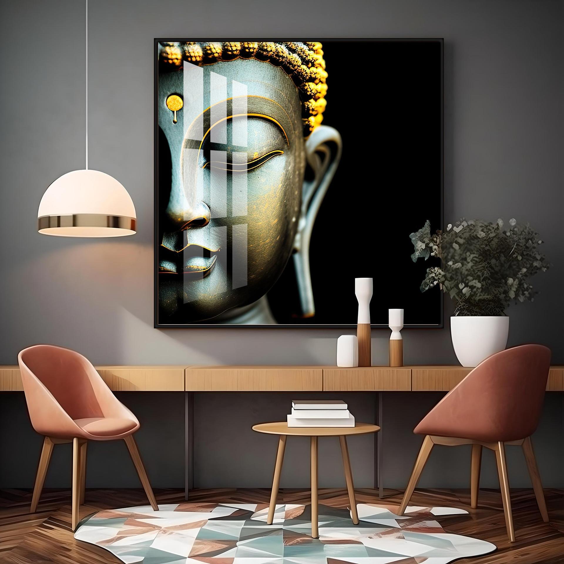 Buddha Statue Premium Acrylic Square Wall Art - Image 11