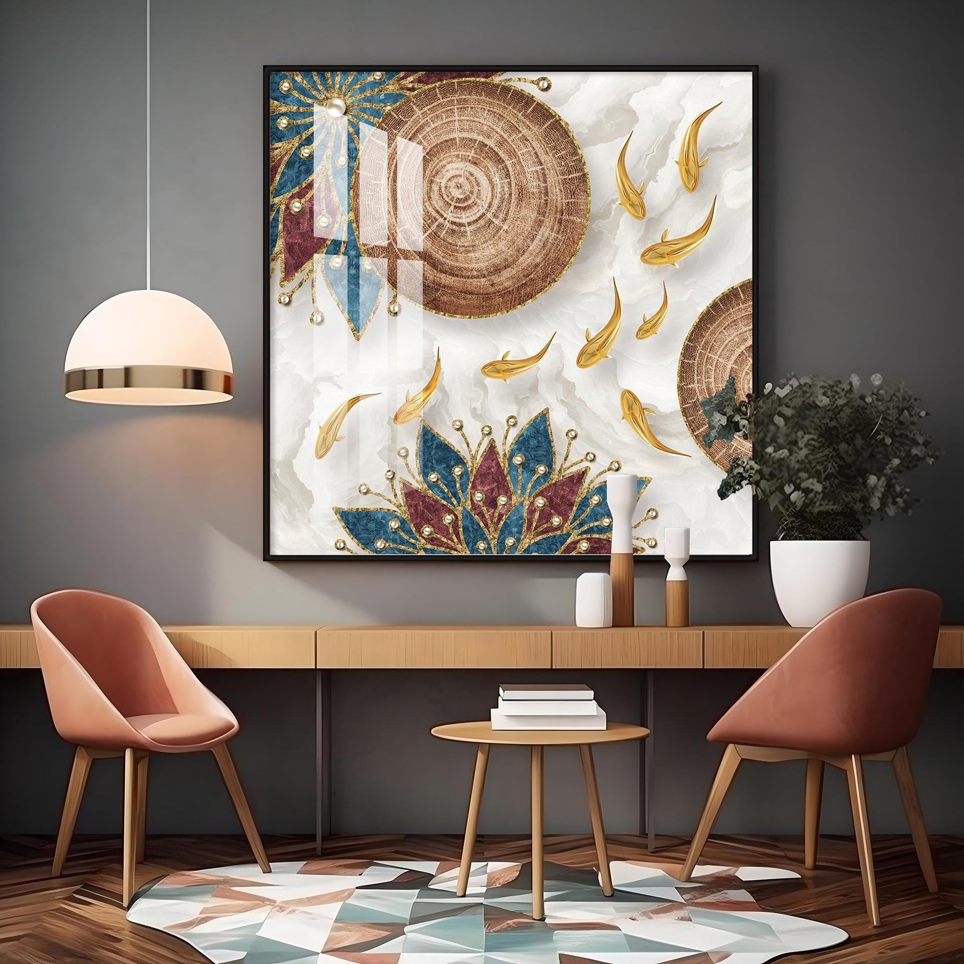 Abaniko Fish Premium Acrylic Square Wall Art - Image 8