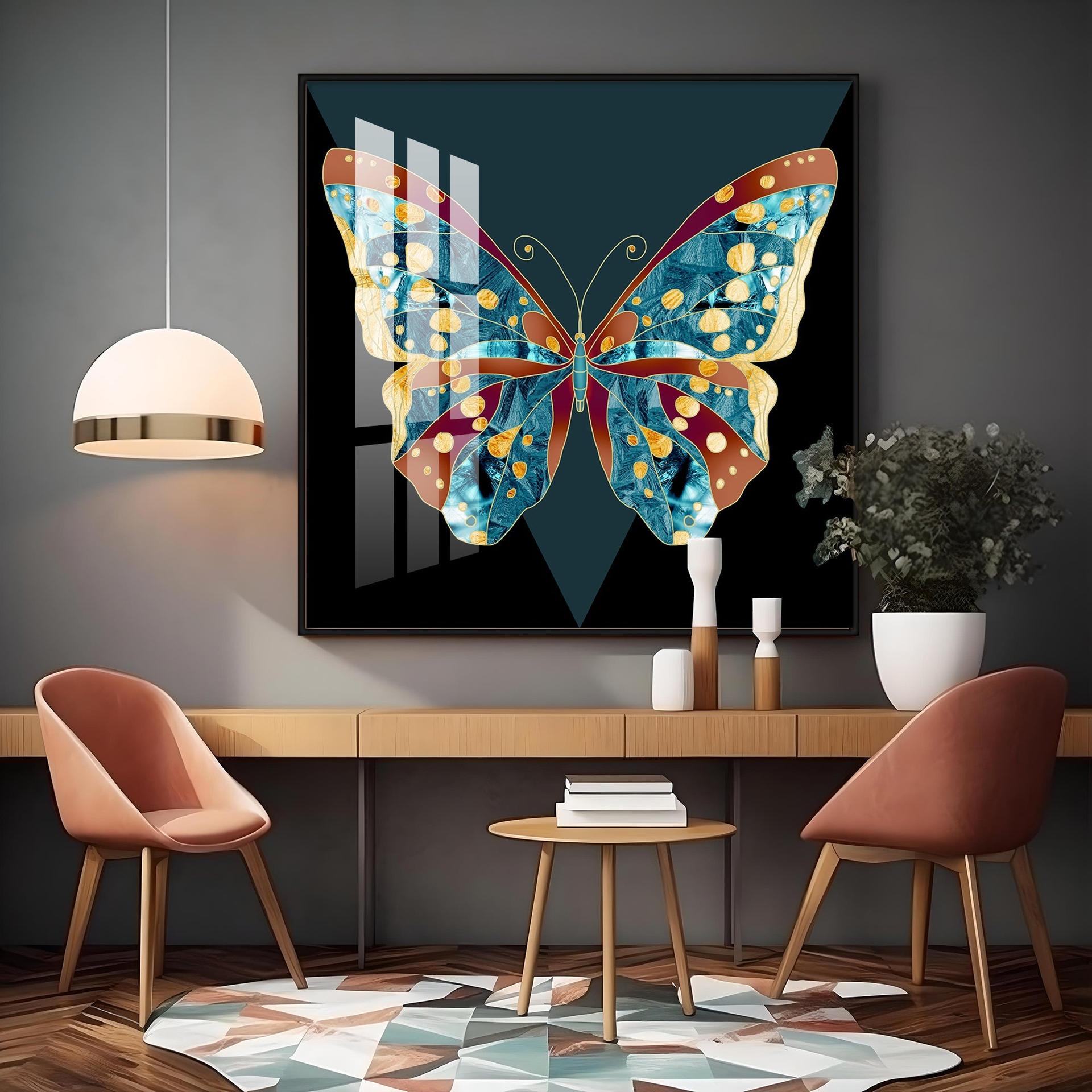 Heavenly Butterfly Premium Acrylic Square Wall Art - Image 12