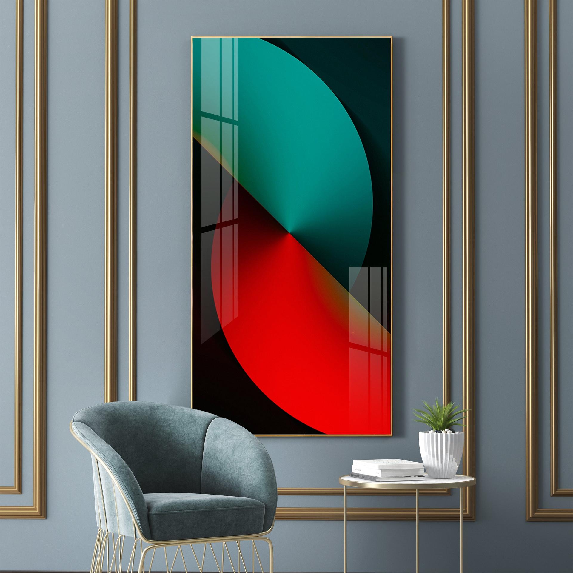 Sierra Dark Abstract Premium Acrylic Vertical Wall Art - Image 3