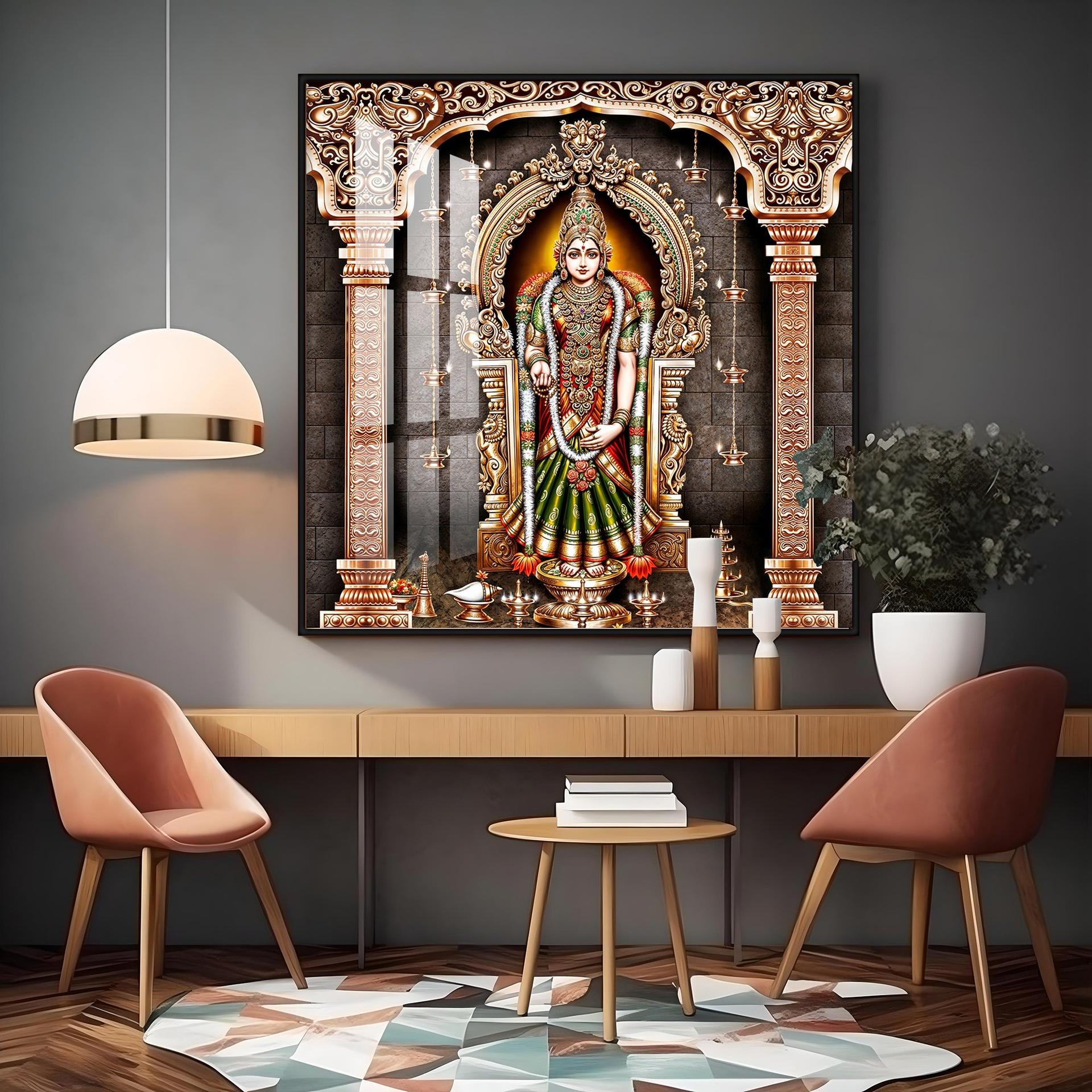 Kanya Kumari Devi Premium Acrylic Square Wall Art - Image 8