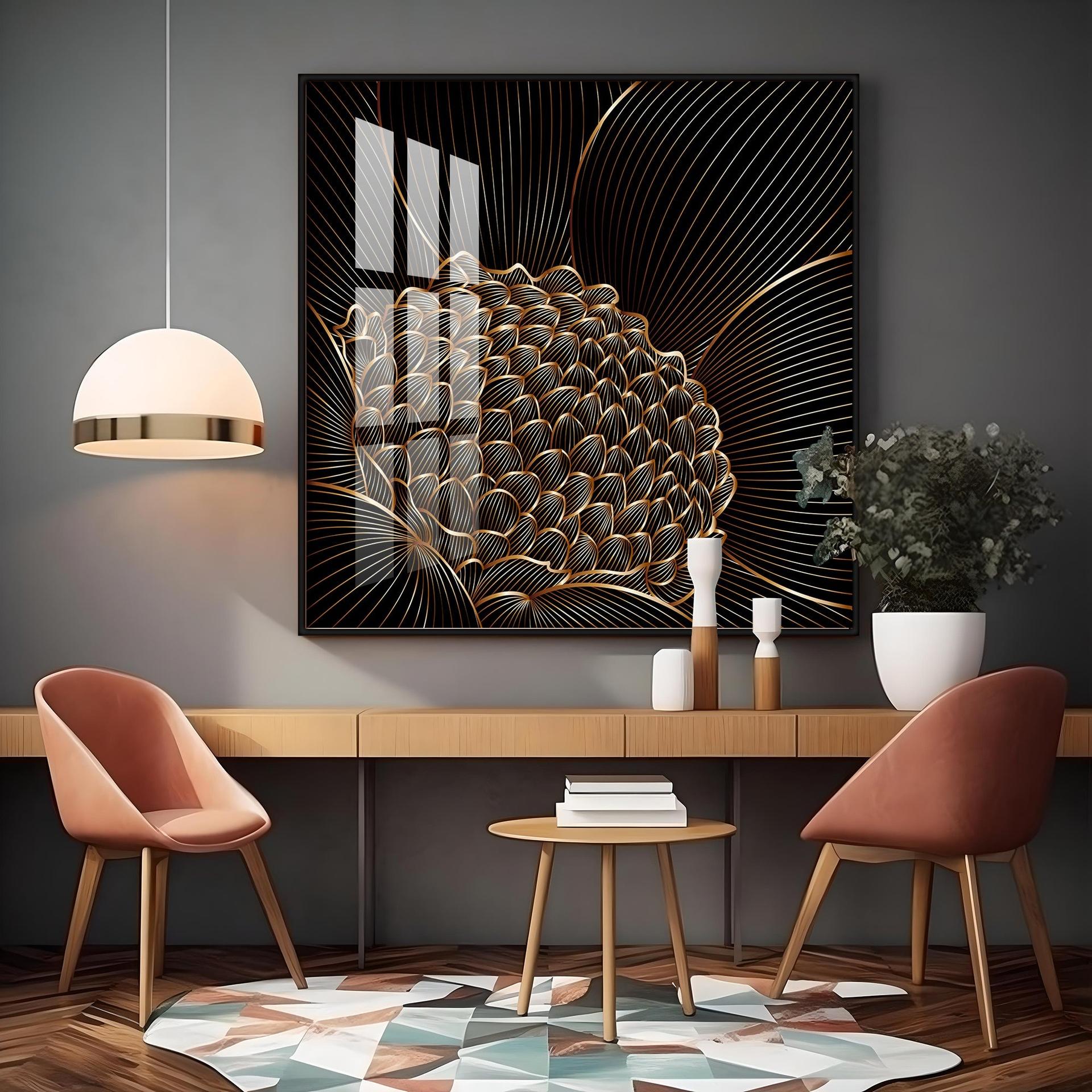 Abstract Floral Premium Acrylic Square Wall Art - Image 12