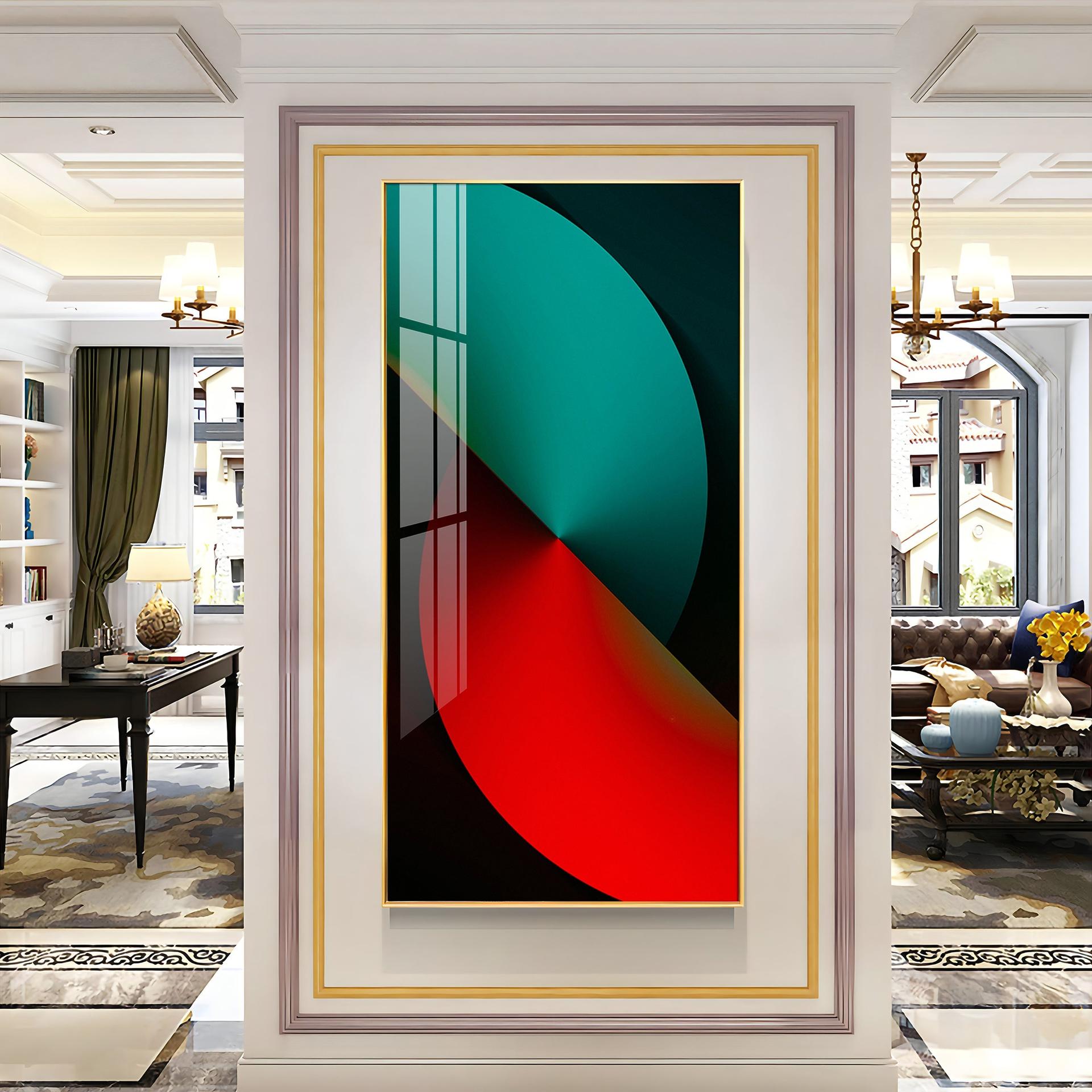 Sierra Dark Abstract Premium Acrylic Vertical Wall Art - Image 4