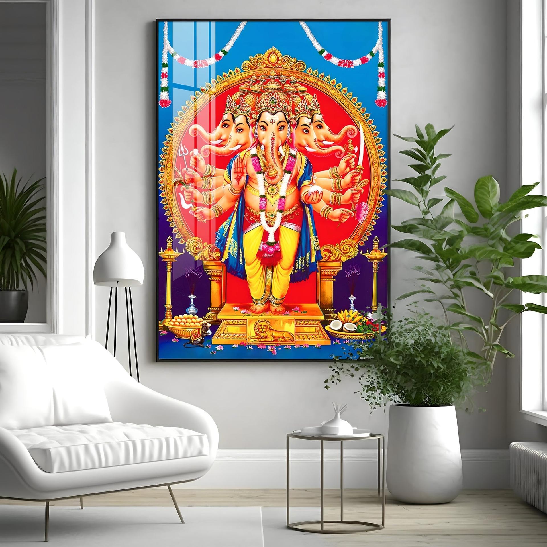 Ganesha's Embrace Premium Vertical Acrylic Wall Art - Image 14