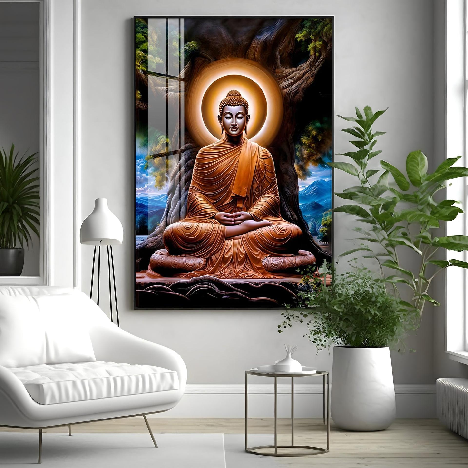 Masstone Buddha Premium Acrylic Vertical Wall Art - Image 10