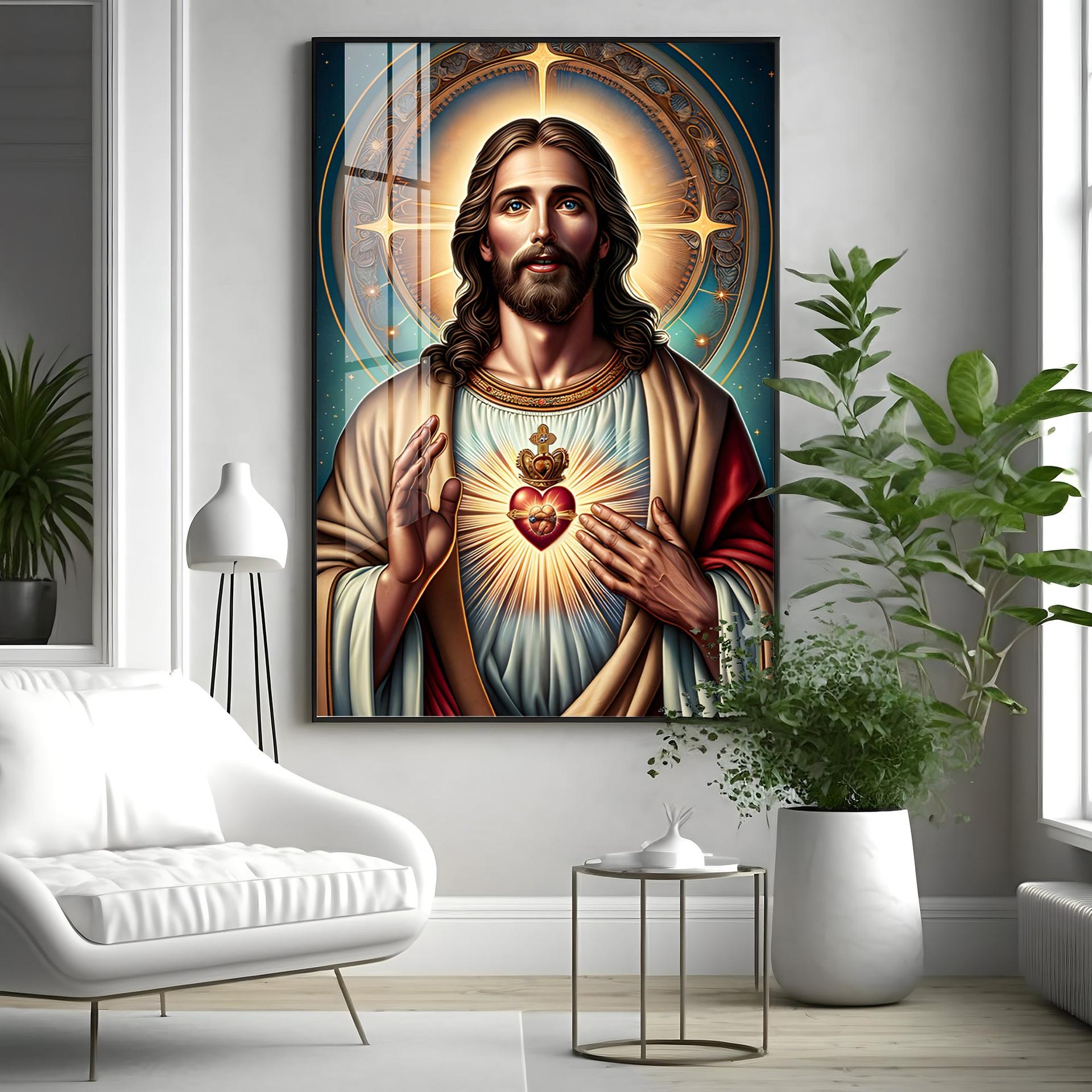 Christ's Heart Masterpiece Premium Acrylic Vertical Wall Art - Image 8