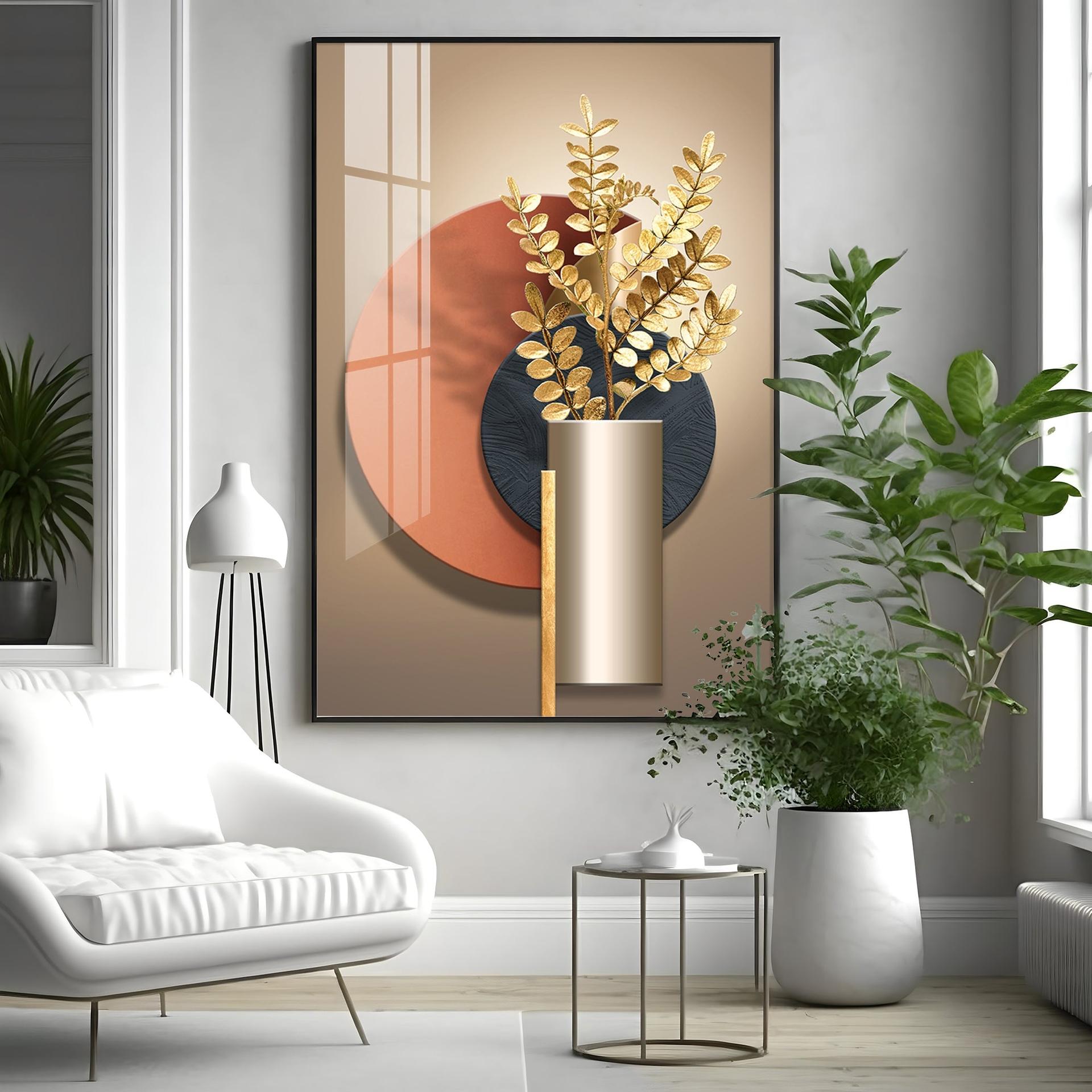 Floral Serenity Vase Premium Acrylic Vertical Wall Art - Image 14