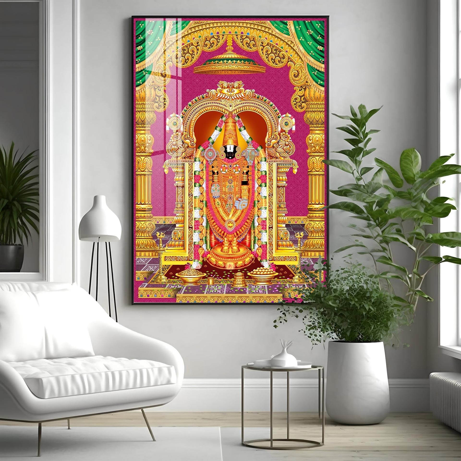 Sri Venkateswara Swamy Blessing Premium Acrylic Vertical Wall Art - Image 12