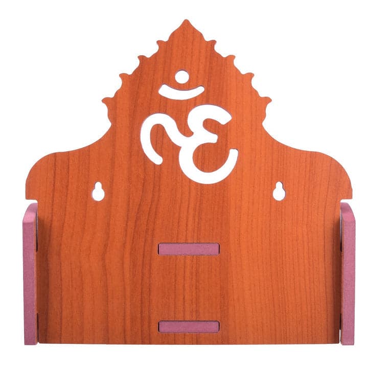 Wooden Small Temple Mandir Pooja Ghar For Home And Office Wall Hanging Beautiful Om Home Temple