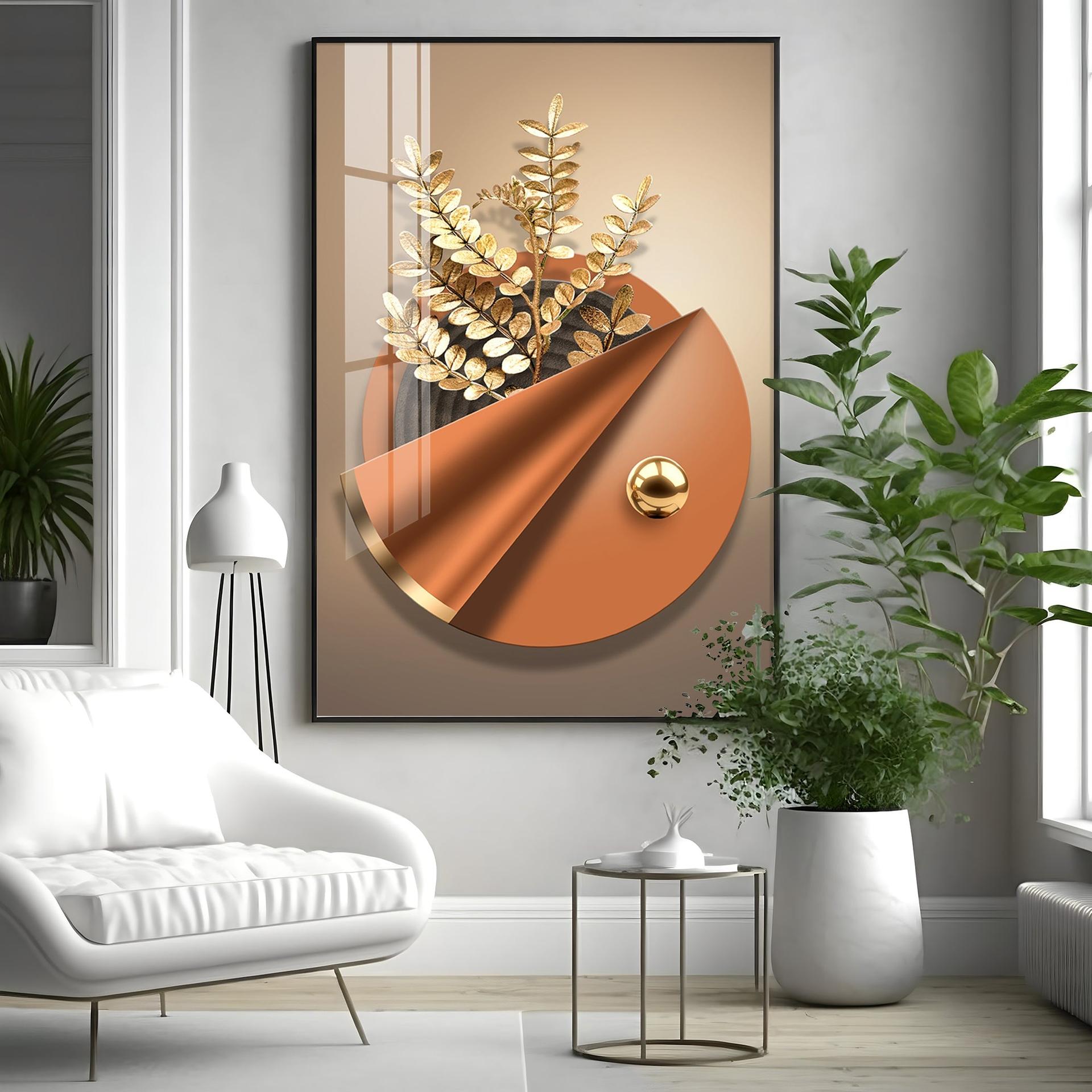 Aura Golden Petals Luxury Crystal Vertical Wall Art - Image 9