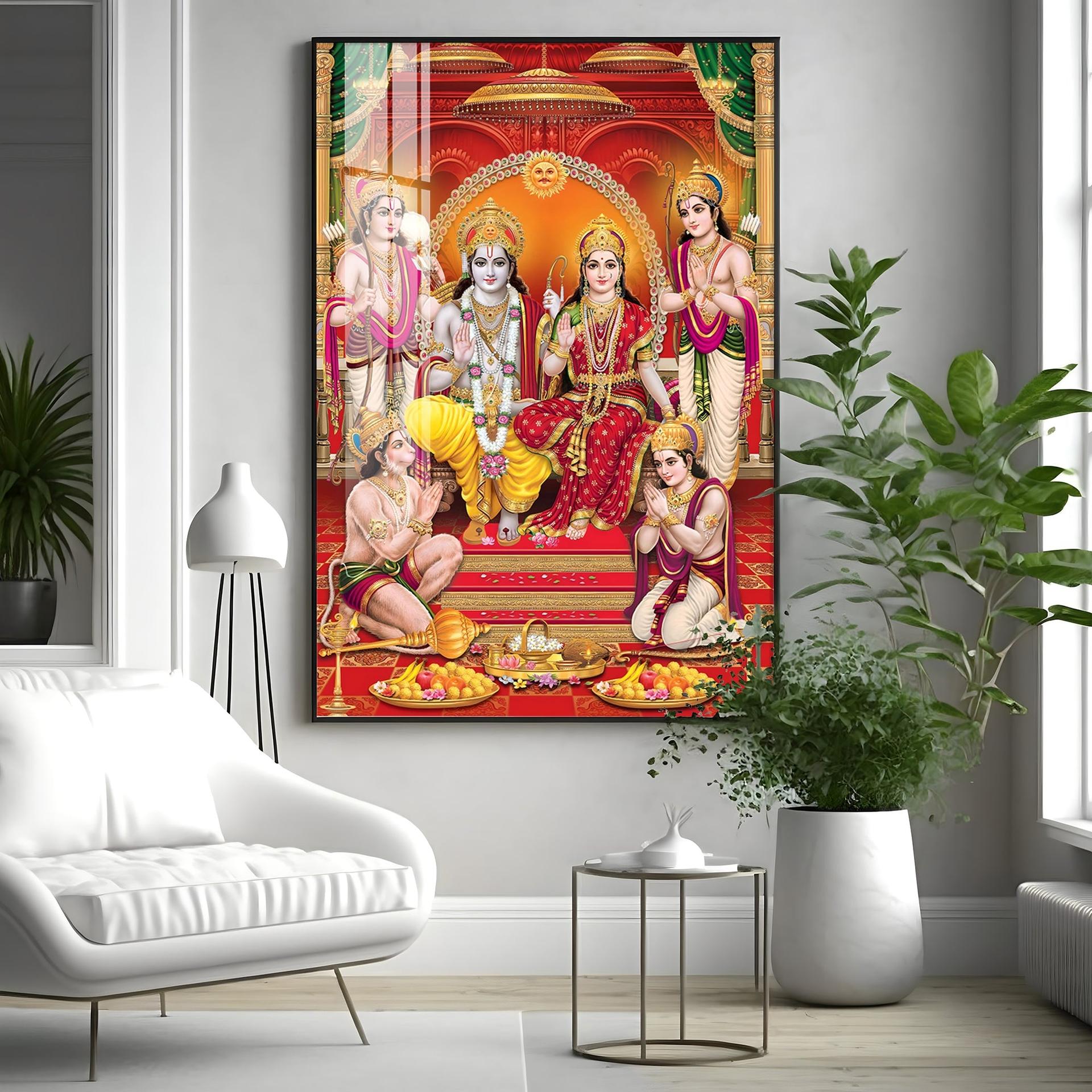 Shri Ram Darbar Premium Acrylic Vertical Wall Art - Image 11