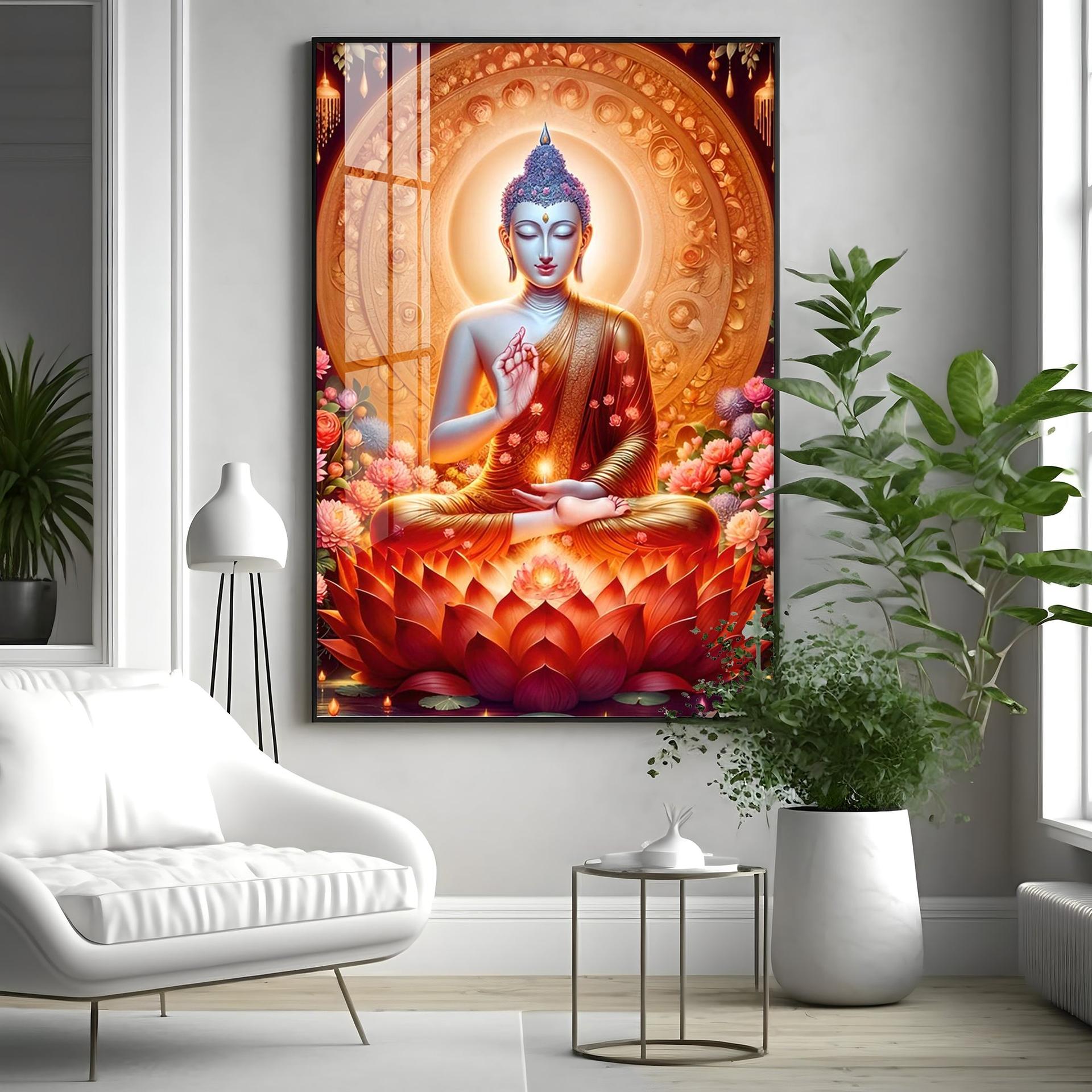 Peaceful Buddha Premium Acrylic Vertical Wall Art - Image 9