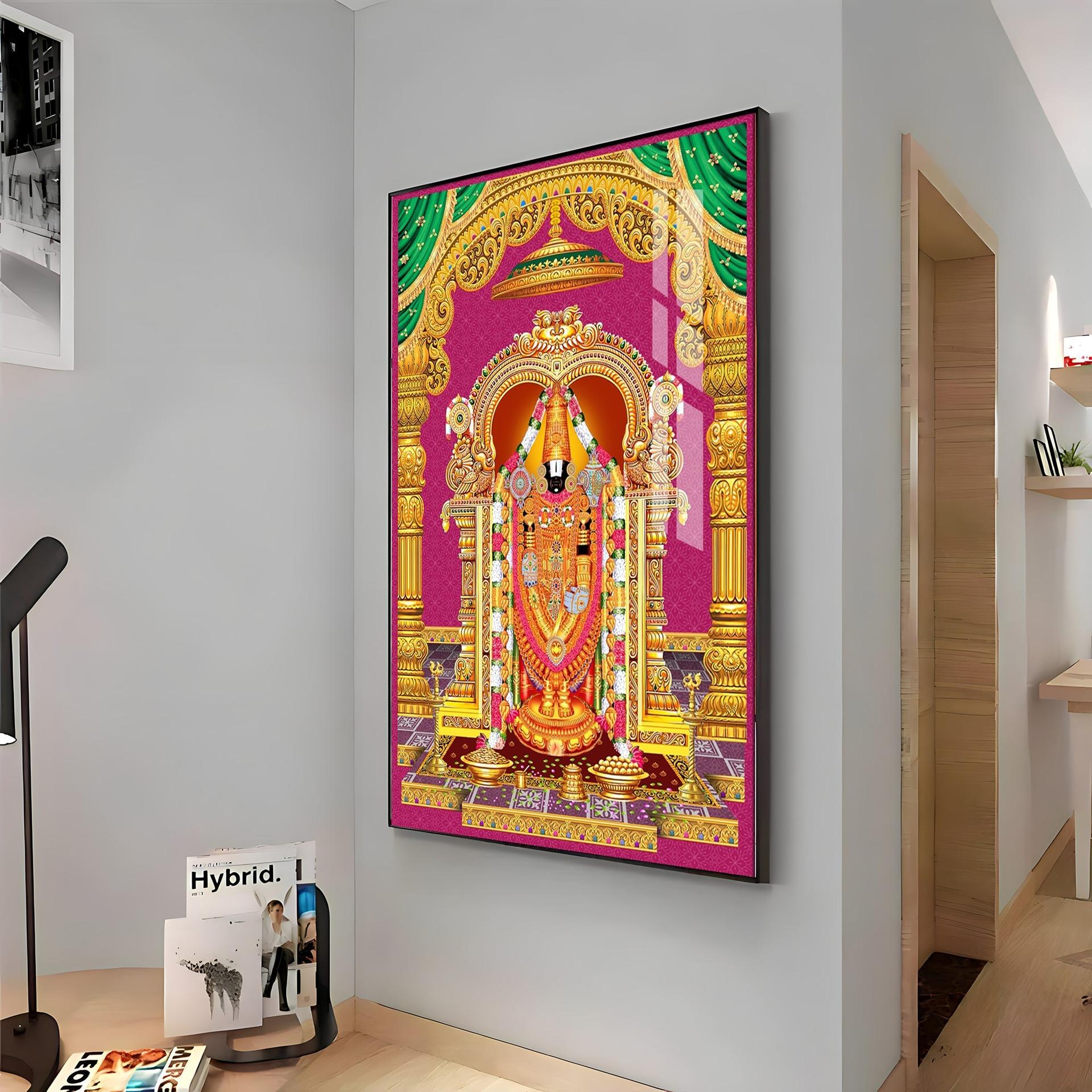 Sri Venkateswara Swamy Blessing Premium Acrylic Vertical Wall Art - Image 14