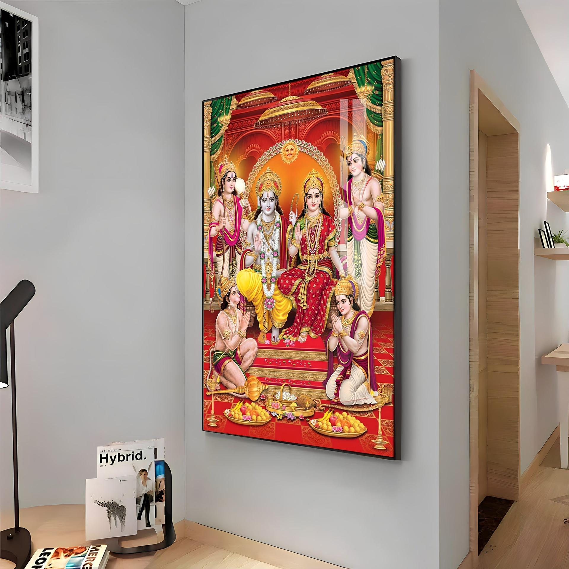 Shri Ram Darbar Premium Acrylic Vertical Wall Art - Image 13
