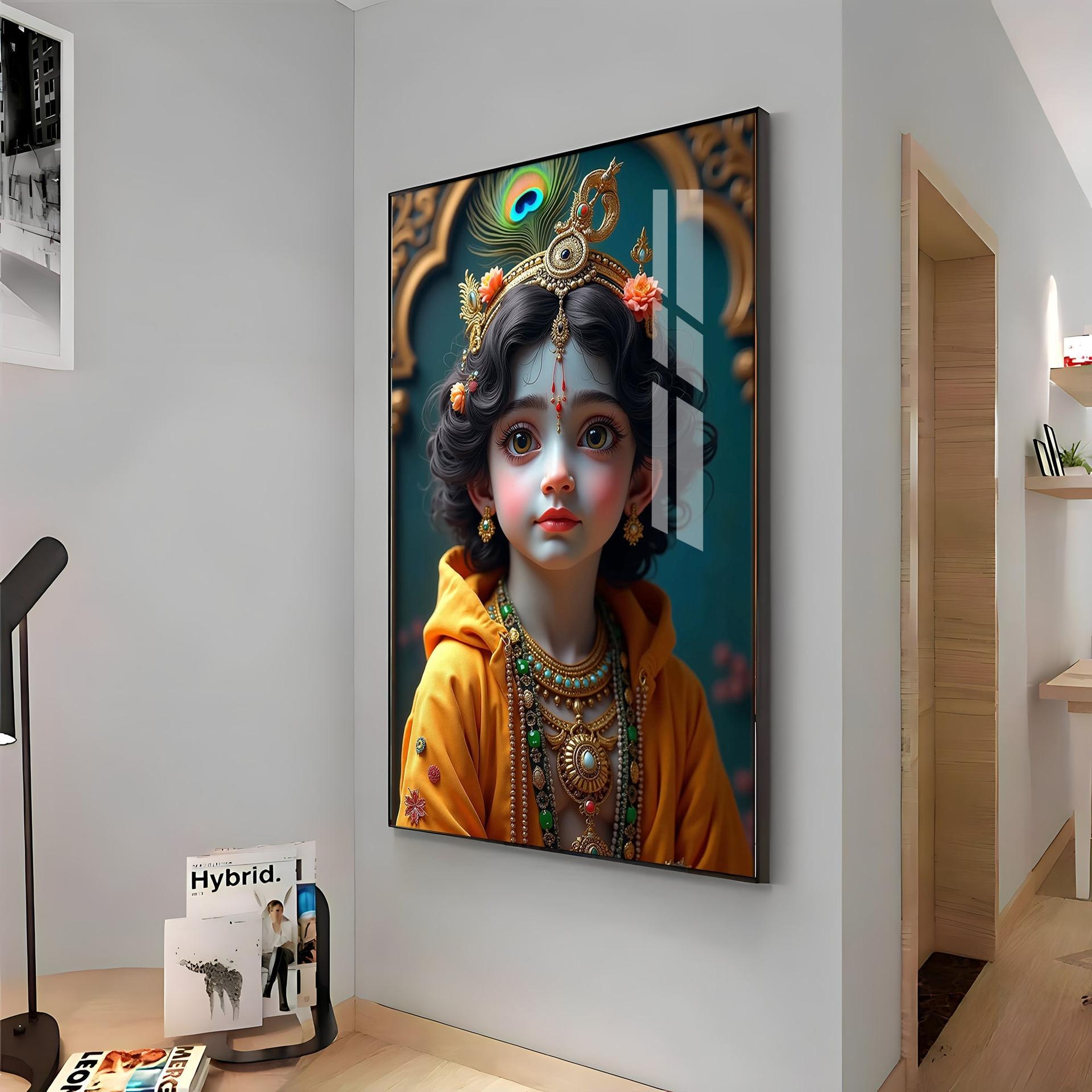 Krishna's Infinite Presence Premium Acrylic Wall Art - Image 13