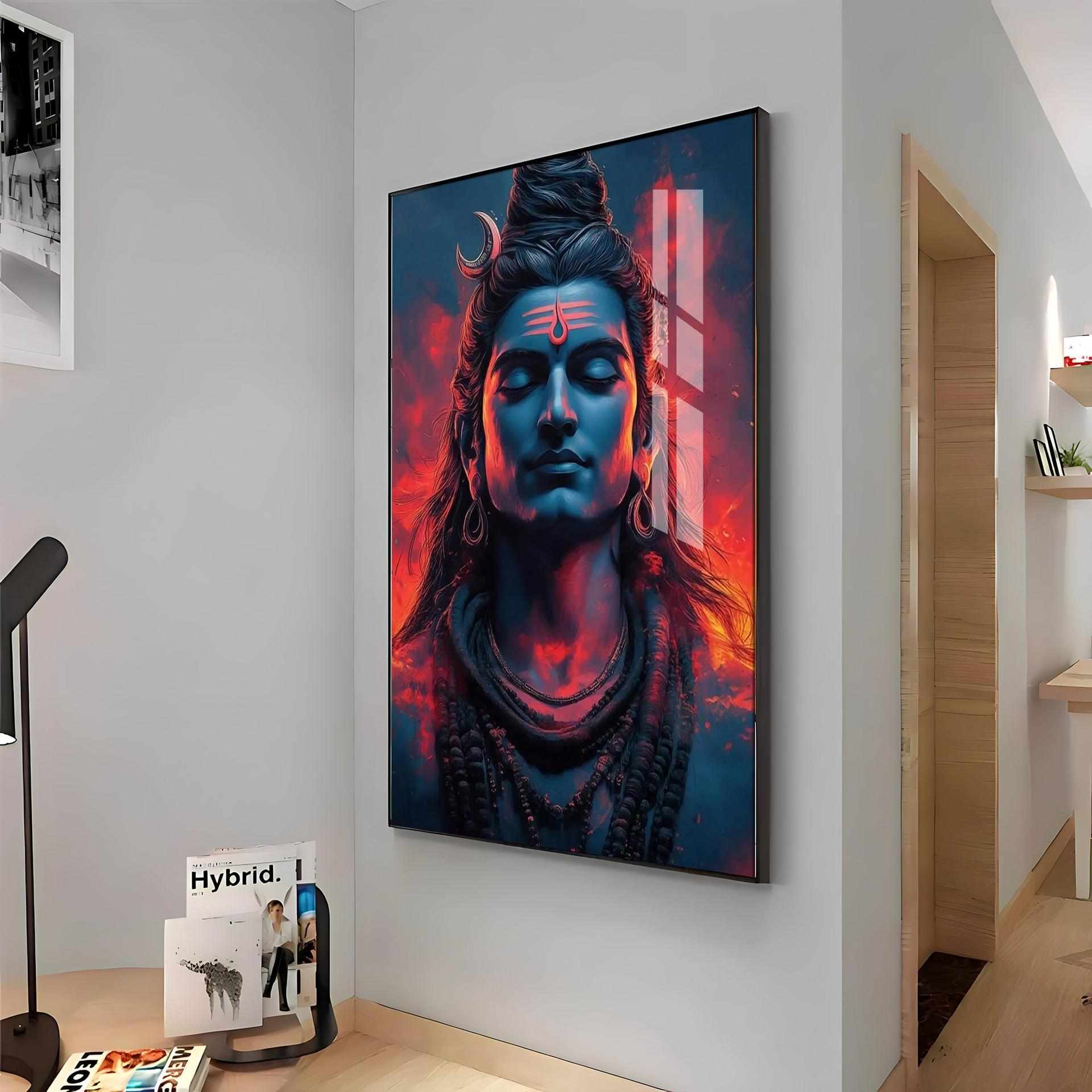 Eternal Essence Of Lord Shiva Premium Acrylic Wall Art - Image 13
