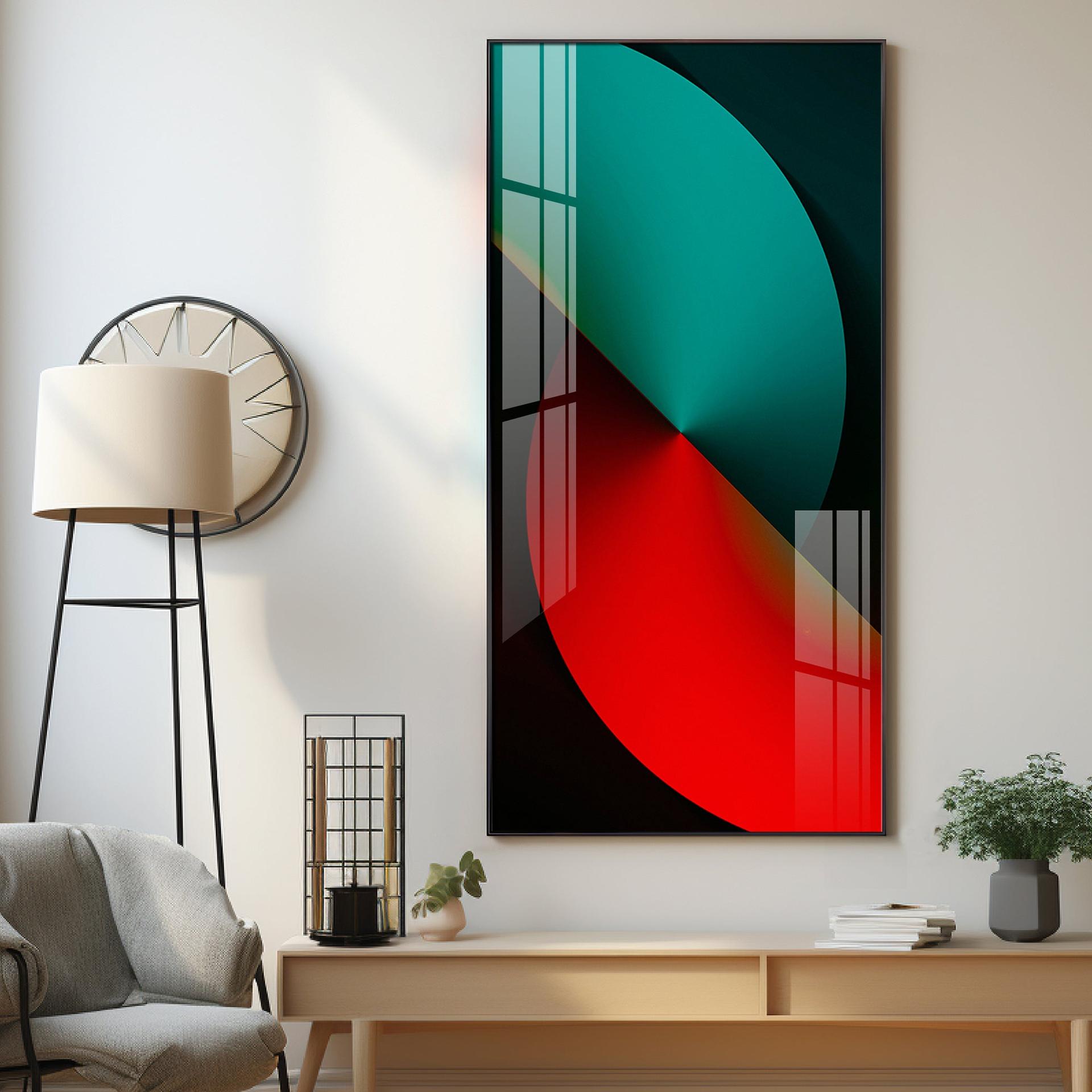 Sierra Dark Abstract Premium Acrylic Vertical Wall Art - Image 14