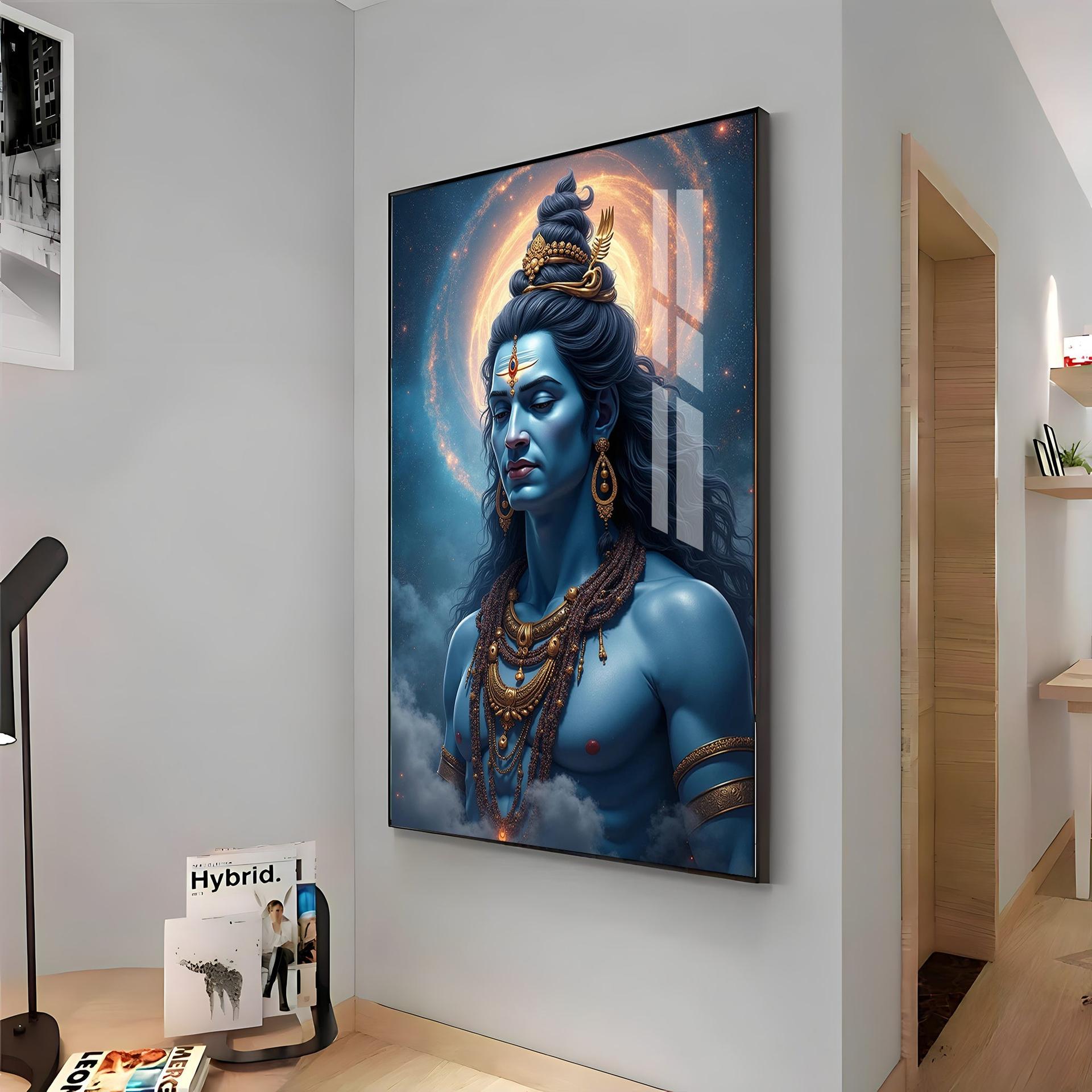 Sacred Vision Of Lord Shiva Premium Acrylic Wall Art - Image 12