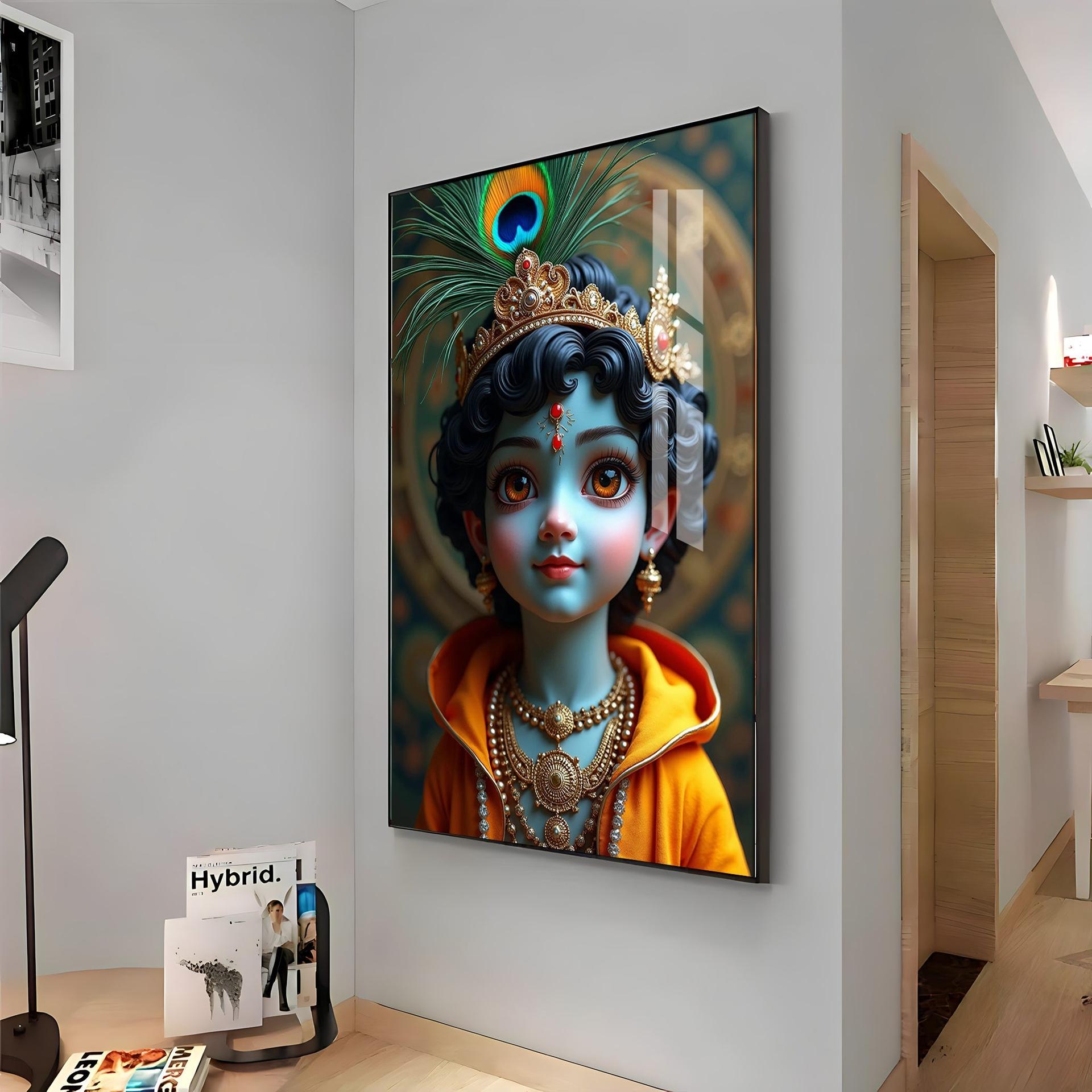 Infinite Krishna Imagery Premium Acrylic Wall Art - Image 12