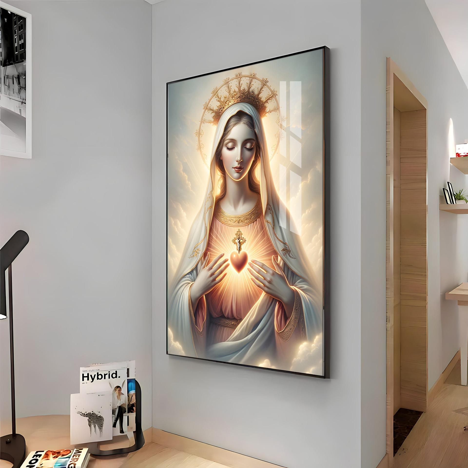 Divine Embrace Of Mary Premium Acrylic Vertical Wall Art - Image 12